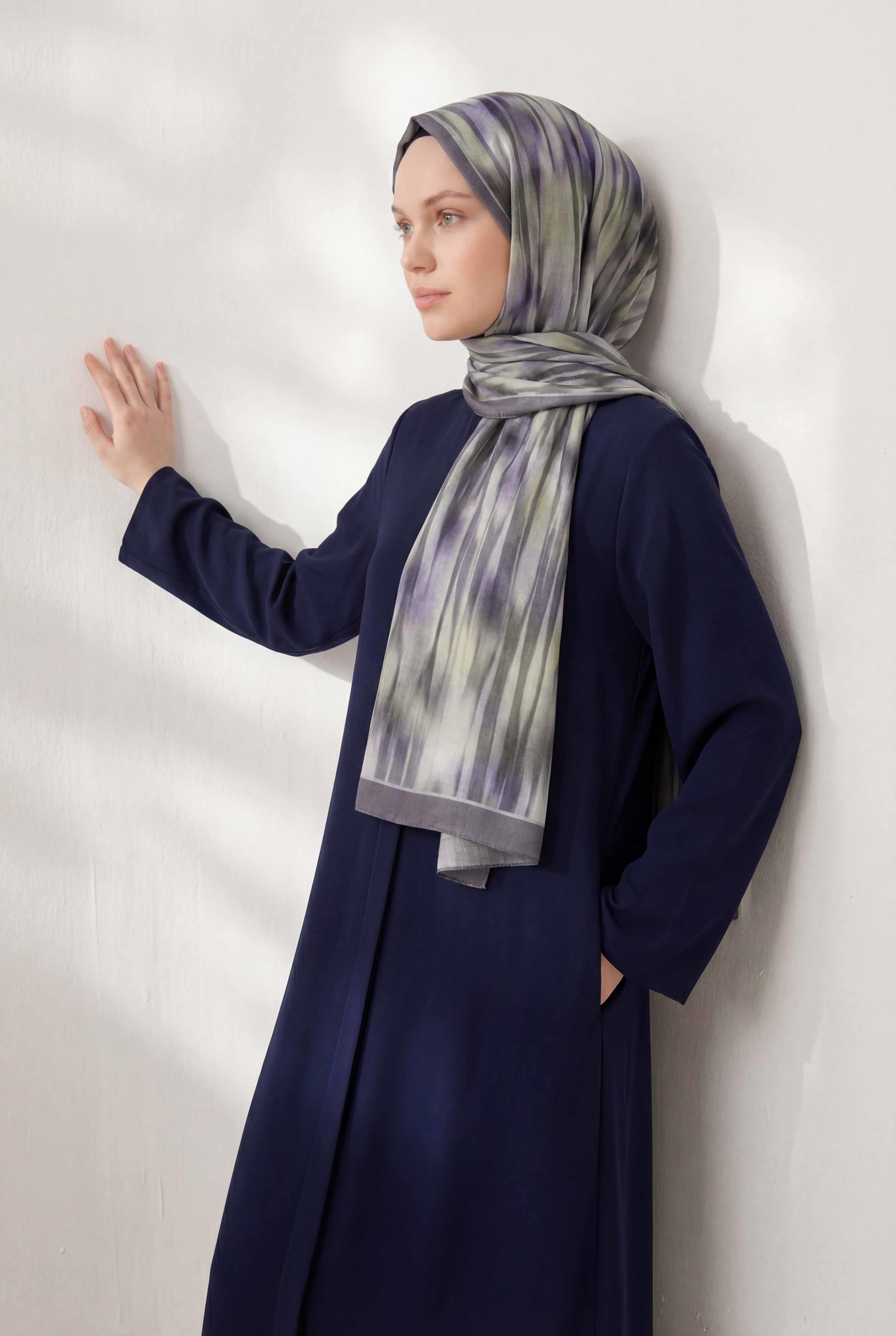 Su Yolu Desen Lila 75X195 Soft Şal