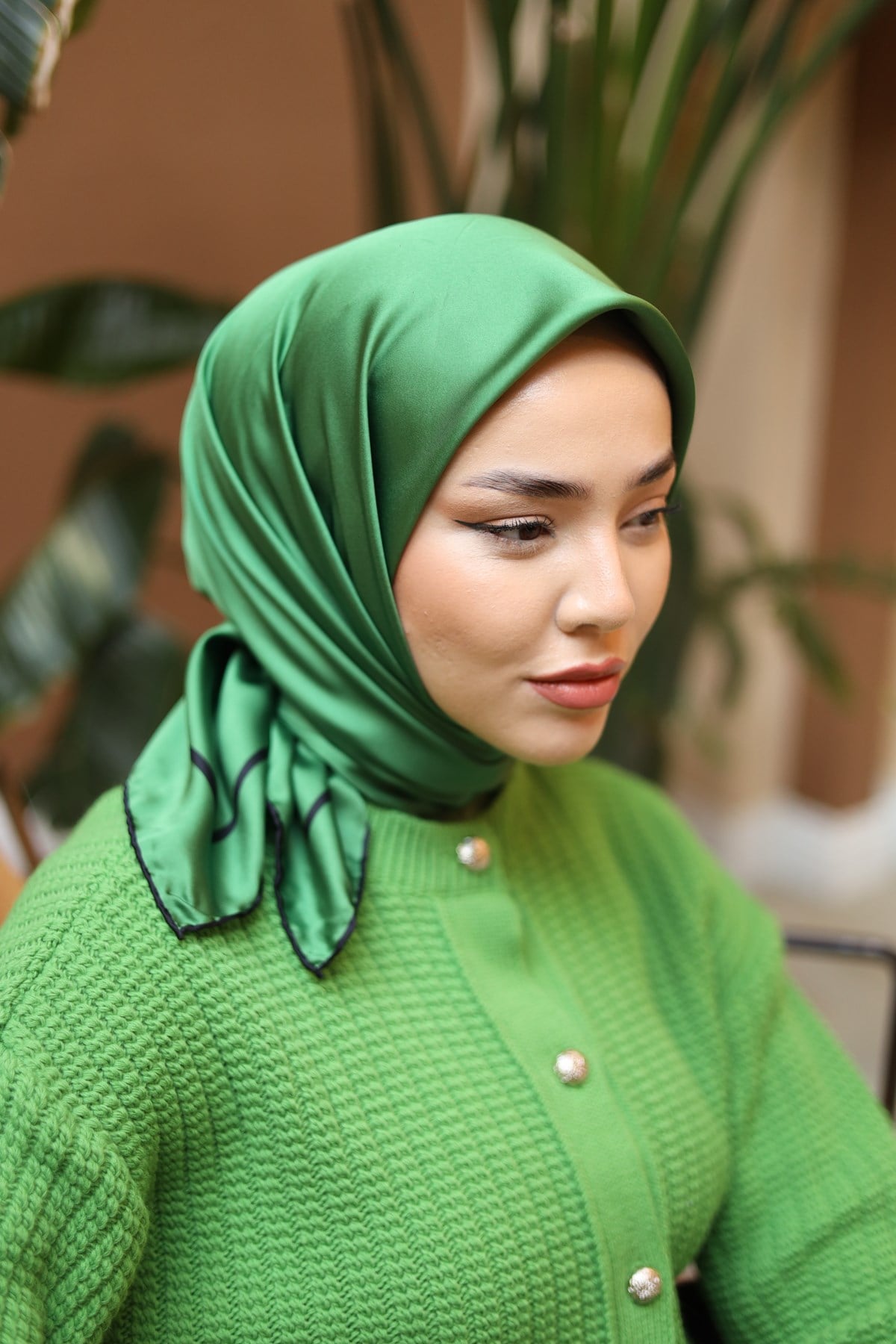Silk Home Düz Micro Saten Eşarp 28010-14