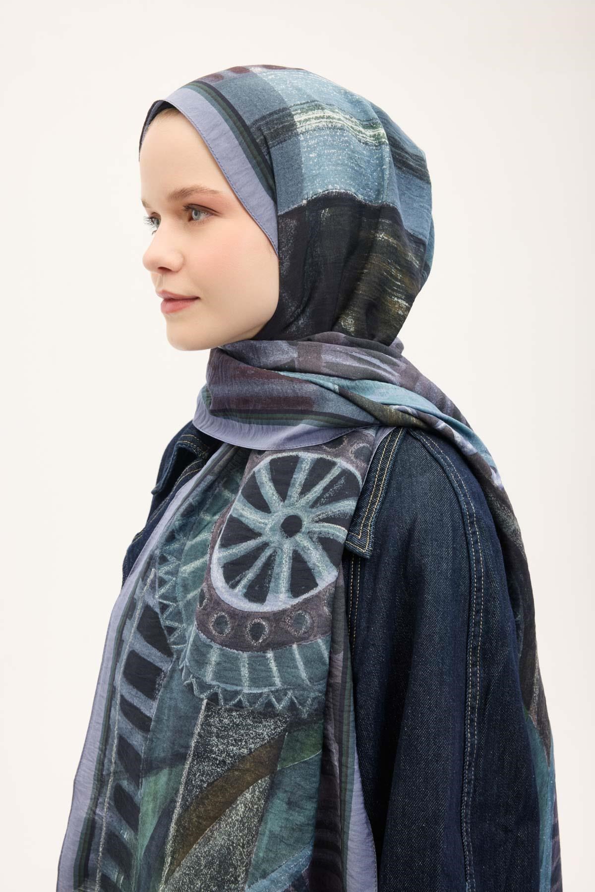 Urban Hours Art Soluk Lila Mayda Şal 190x70