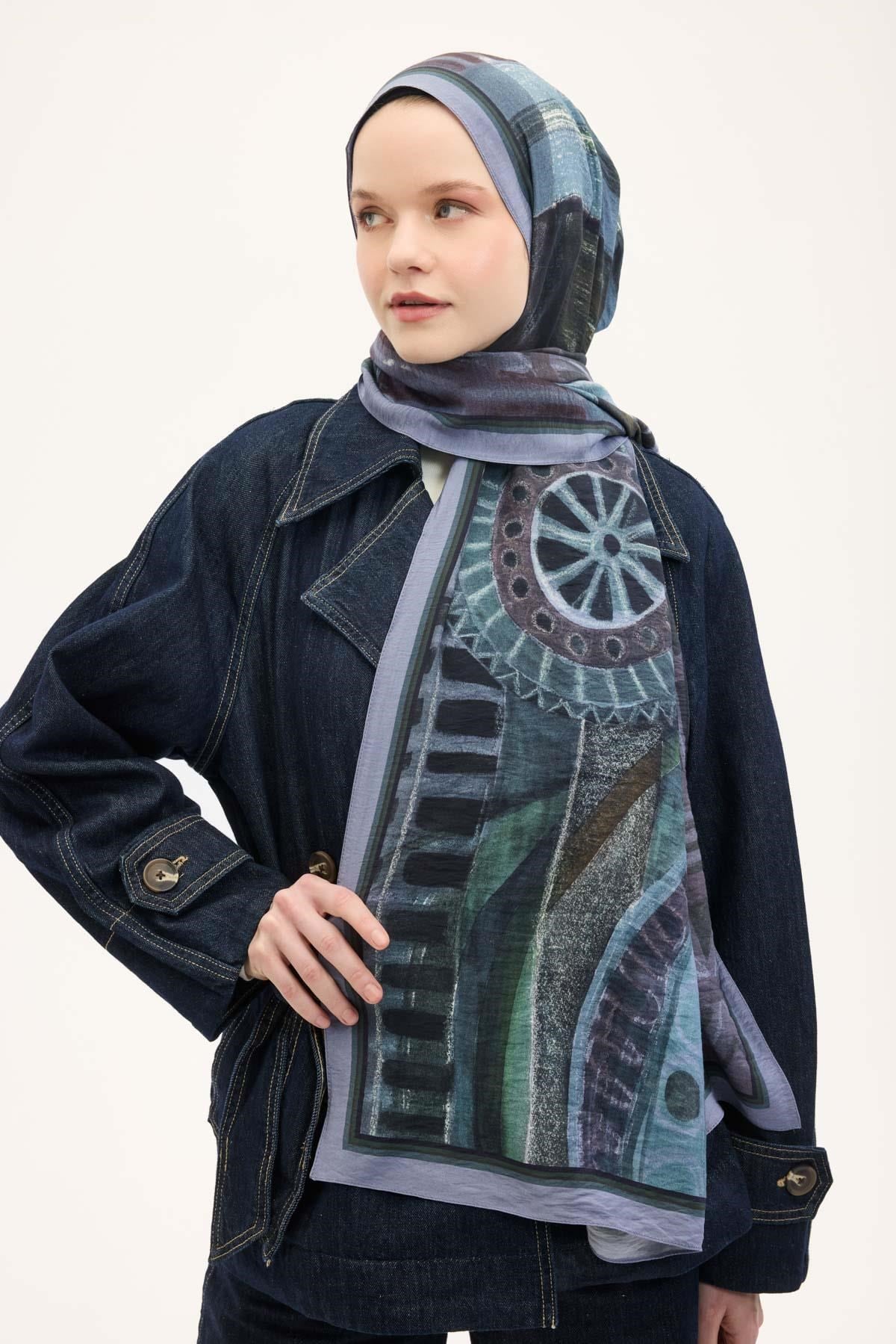 Urban Hours Art Soluk Lila Mayda Şal 190x70