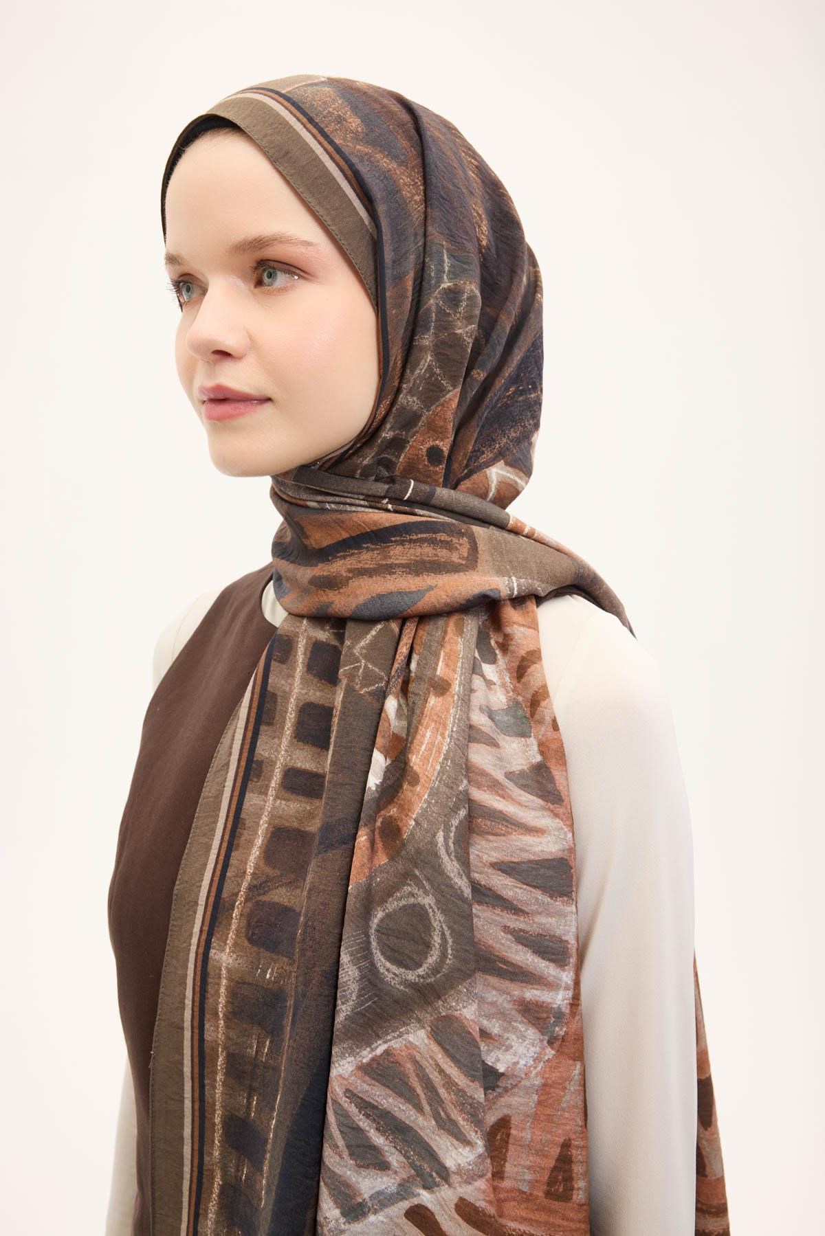 Urban Hours Art Kahve Mayda Şal 190x70