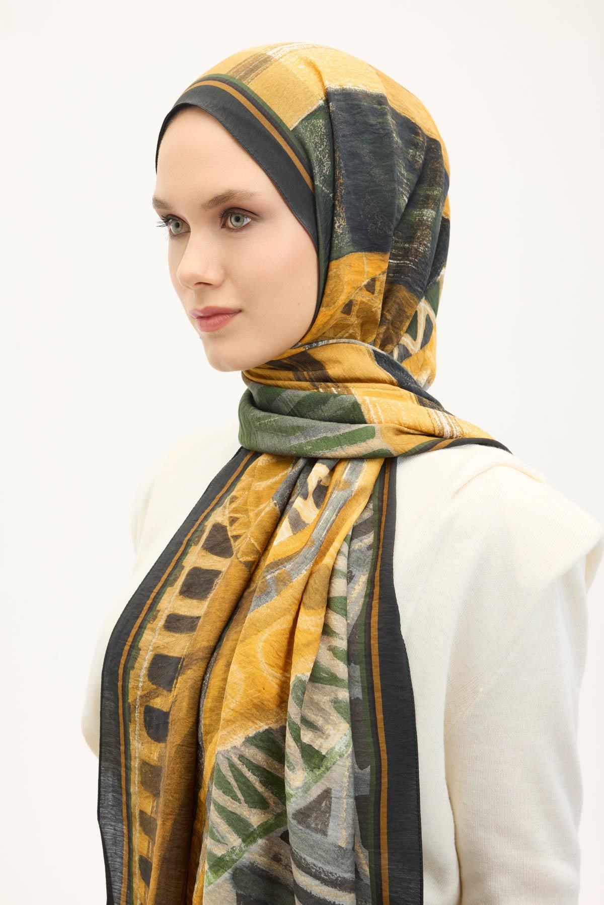 Urban Hours Art Siyah Mayda Şal 190x70