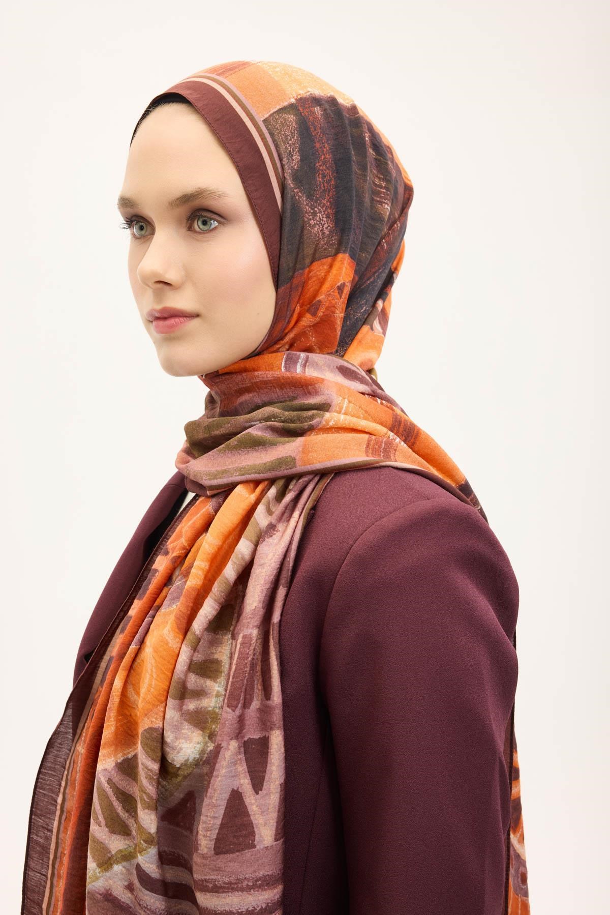 Urban Hours Art Mürdüm Mayda Şal 190x70