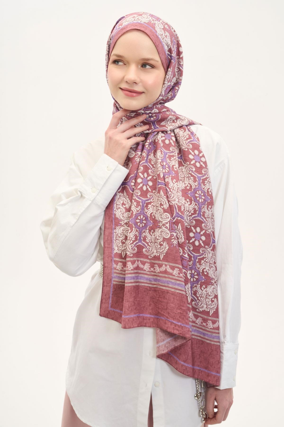 Urban Hours Luvia Gül Kurusu Mayda Şal 190x70