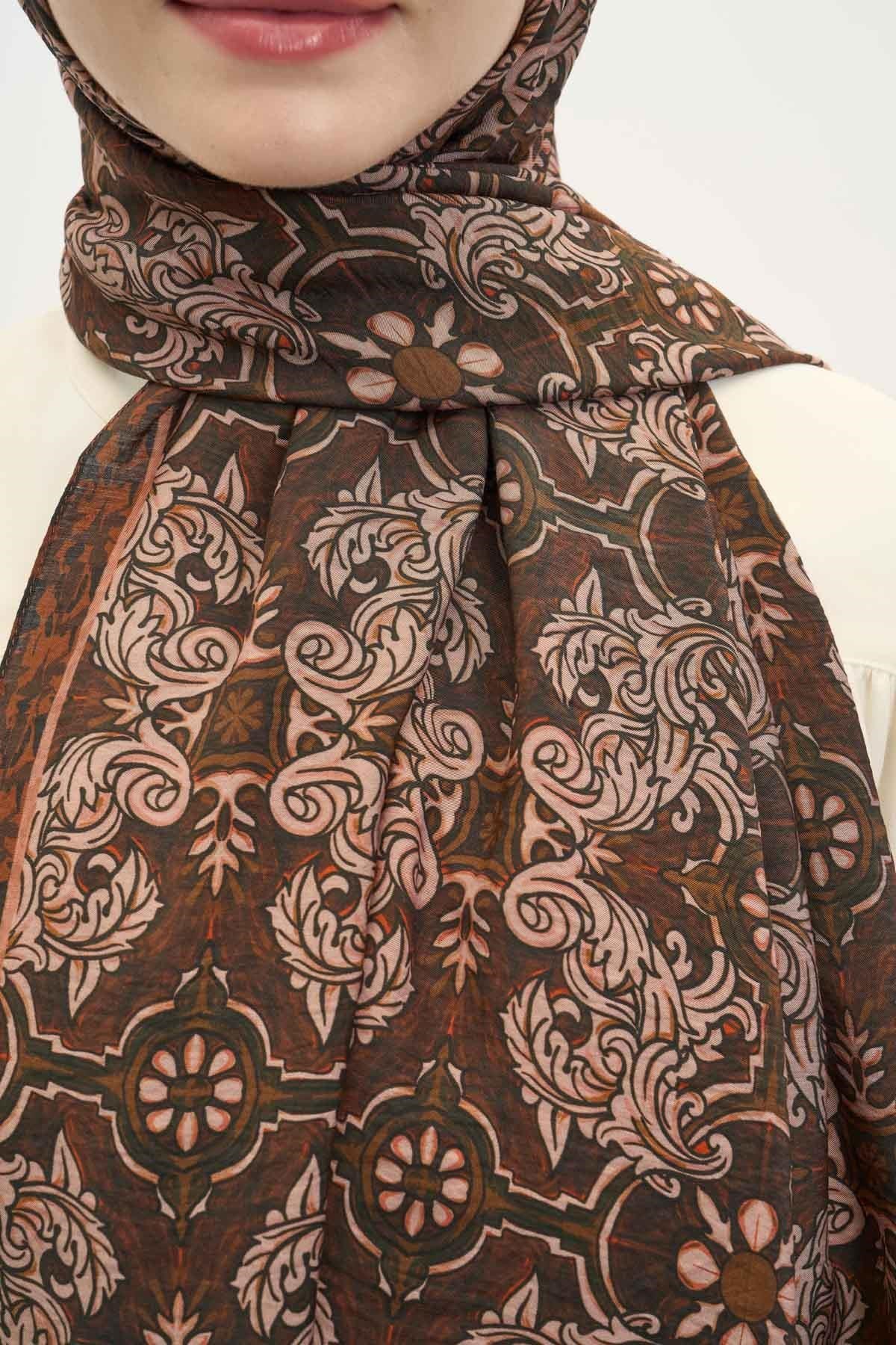 Urban Hours Luvia Acı Kahve Mayda Şal 190x70