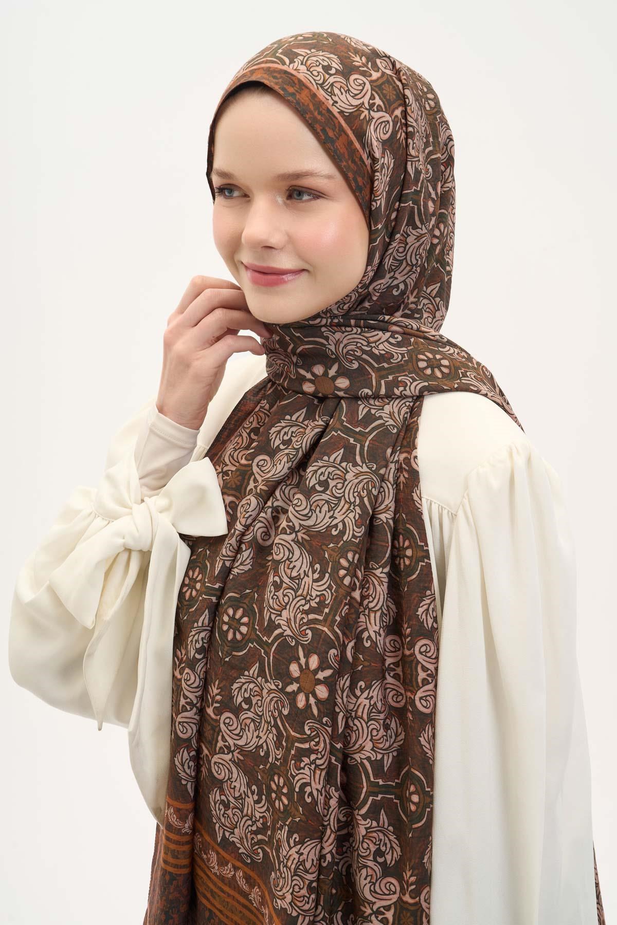 Urban Hours Luvia Acı Kahve Mayda Şal 190x70