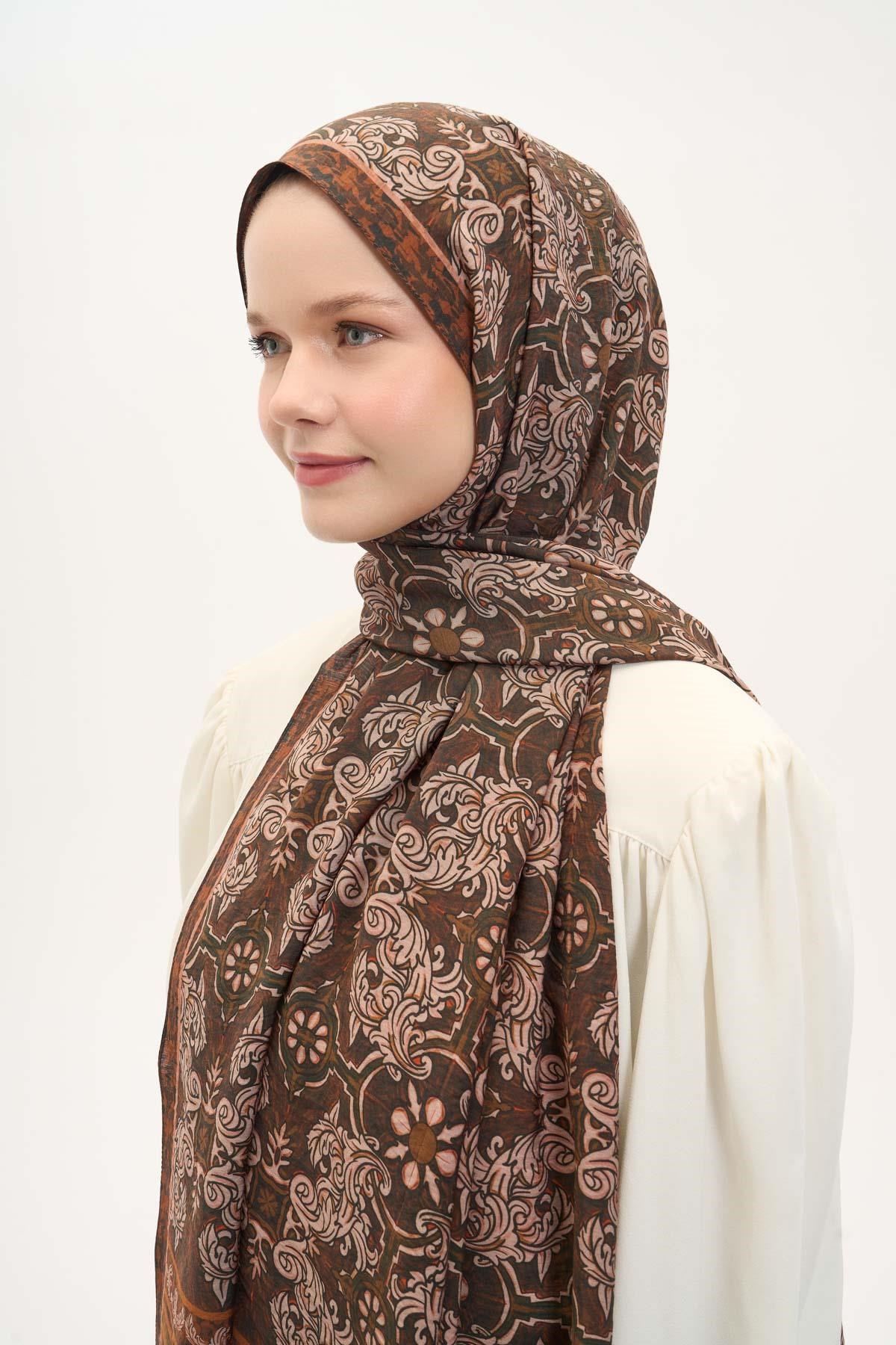 Urban Hours Luvia Acı Kahve Mayda Şal 190x70