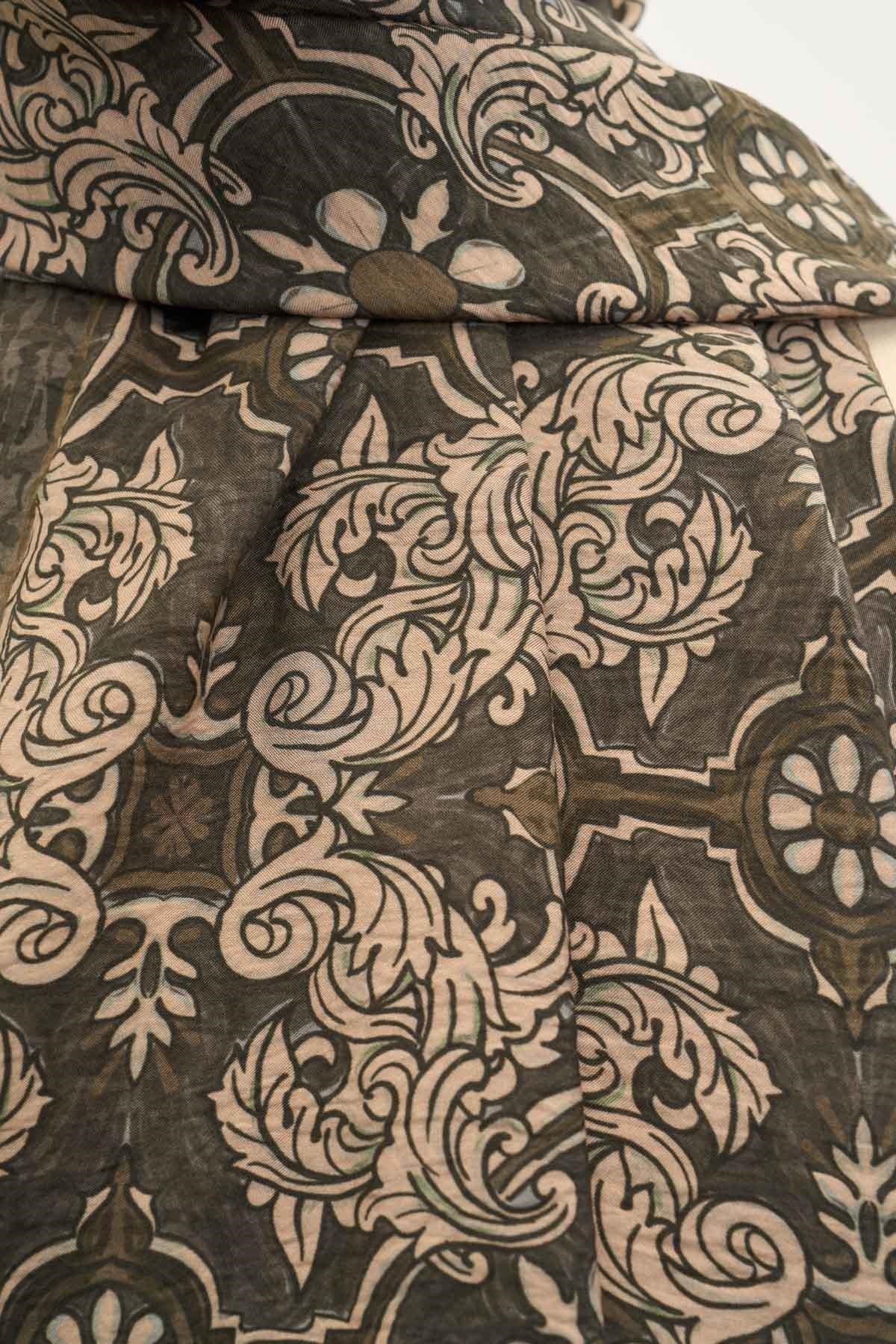 Urban Hours Luvia Koyu Asker Yeşili Mayda Şal 190x70