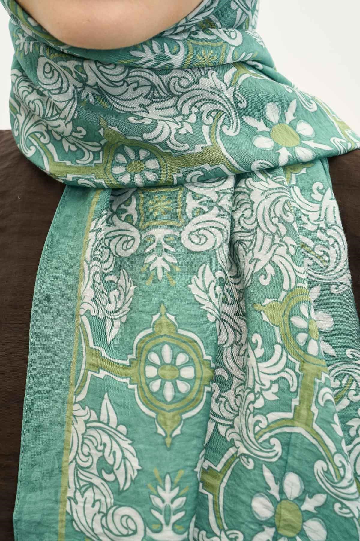 Urban Hours Luvia Patina Yeşili Mayda Şal 190x70