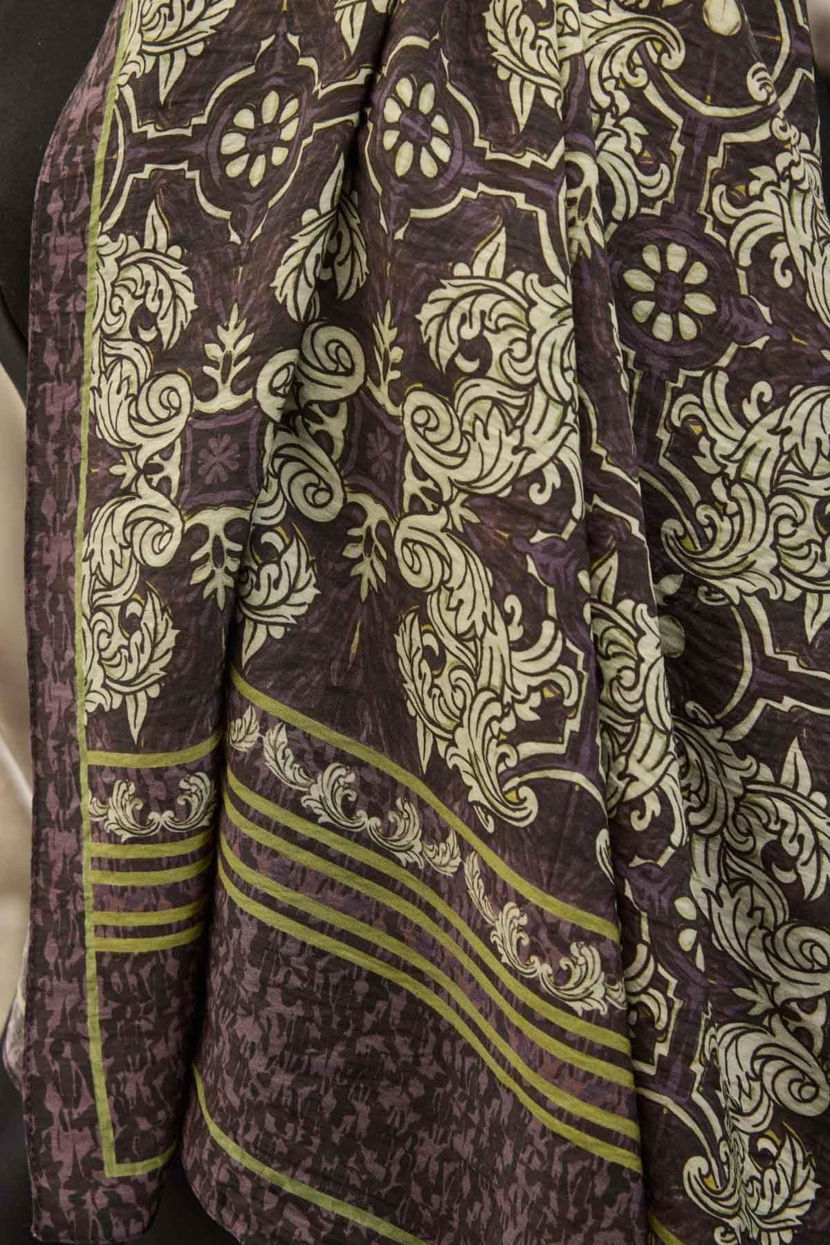 Urban Hours Luvia Mürdüm Mayda Şal 190x70