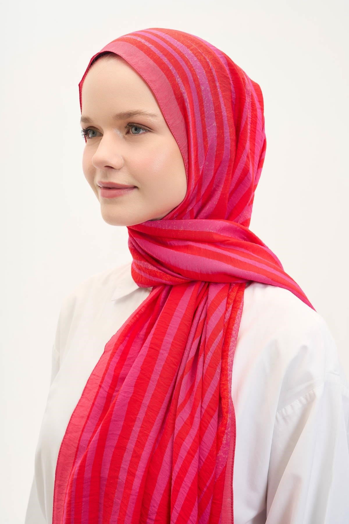 Urban Hours Orya Fuşya Mayda Şal 190x70