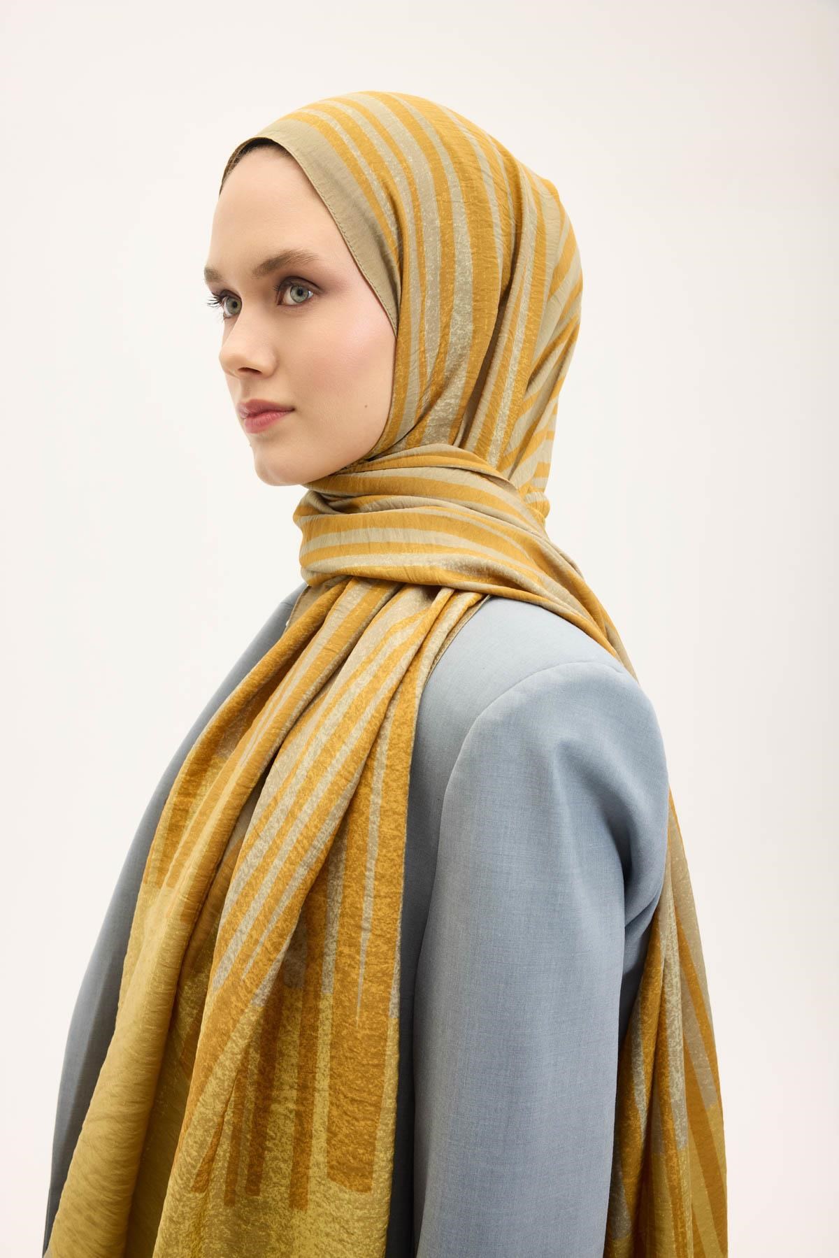 Urban Hours Orya Pastel Sarı Mayda Şal 190x70