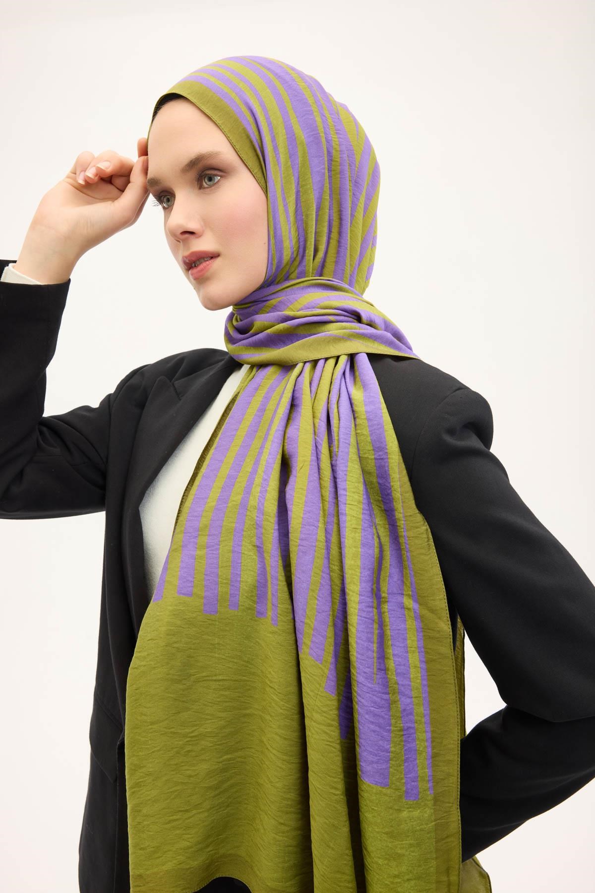 Urban Hours Orya Yeşil Mayda Şal 190x70