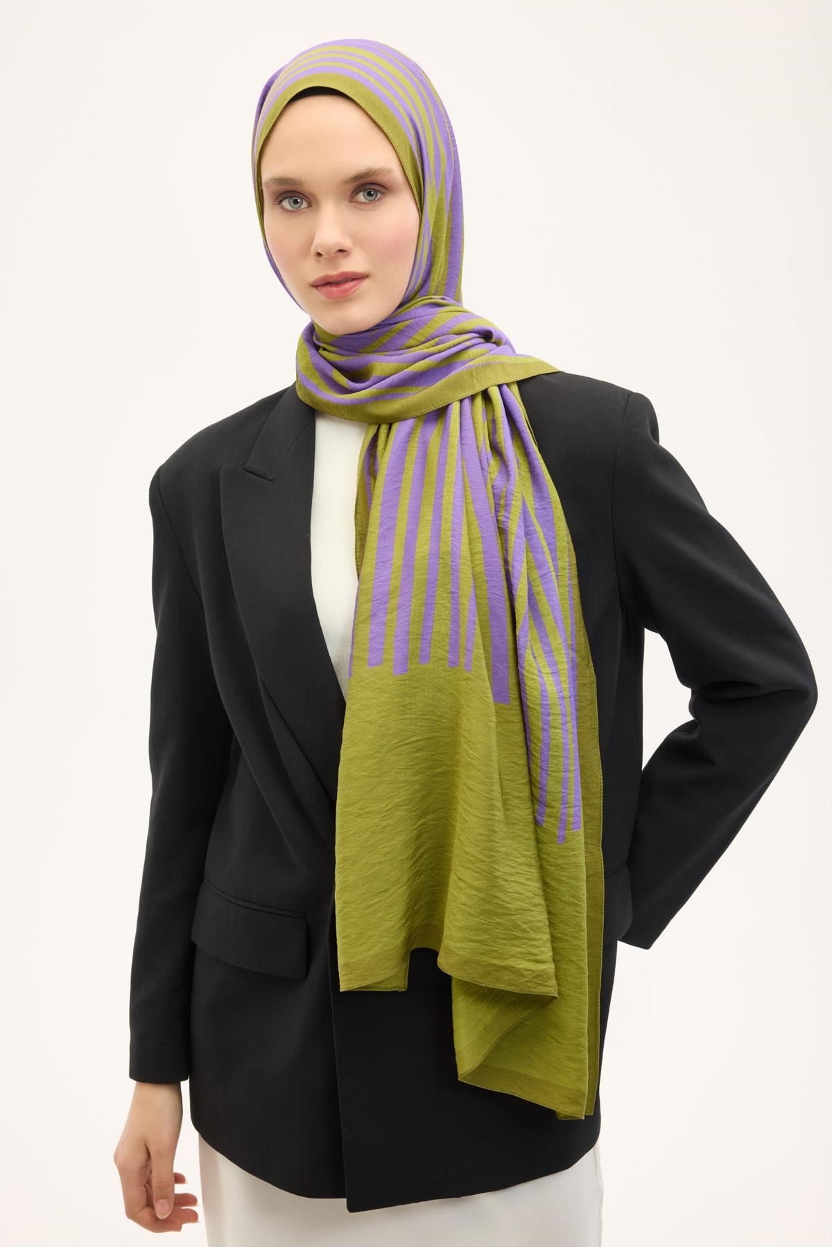 Urban Hours Orya Yeşil Mayda Şal 190x70