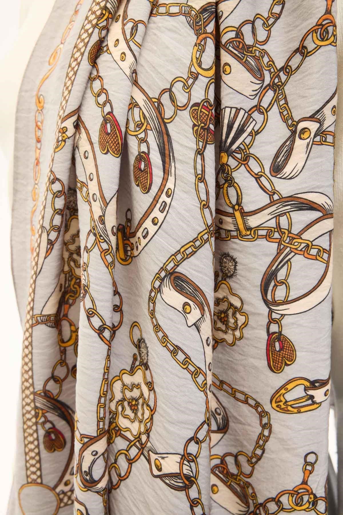 Urban Hours Liora Gümüş Mayda Şal 190x70