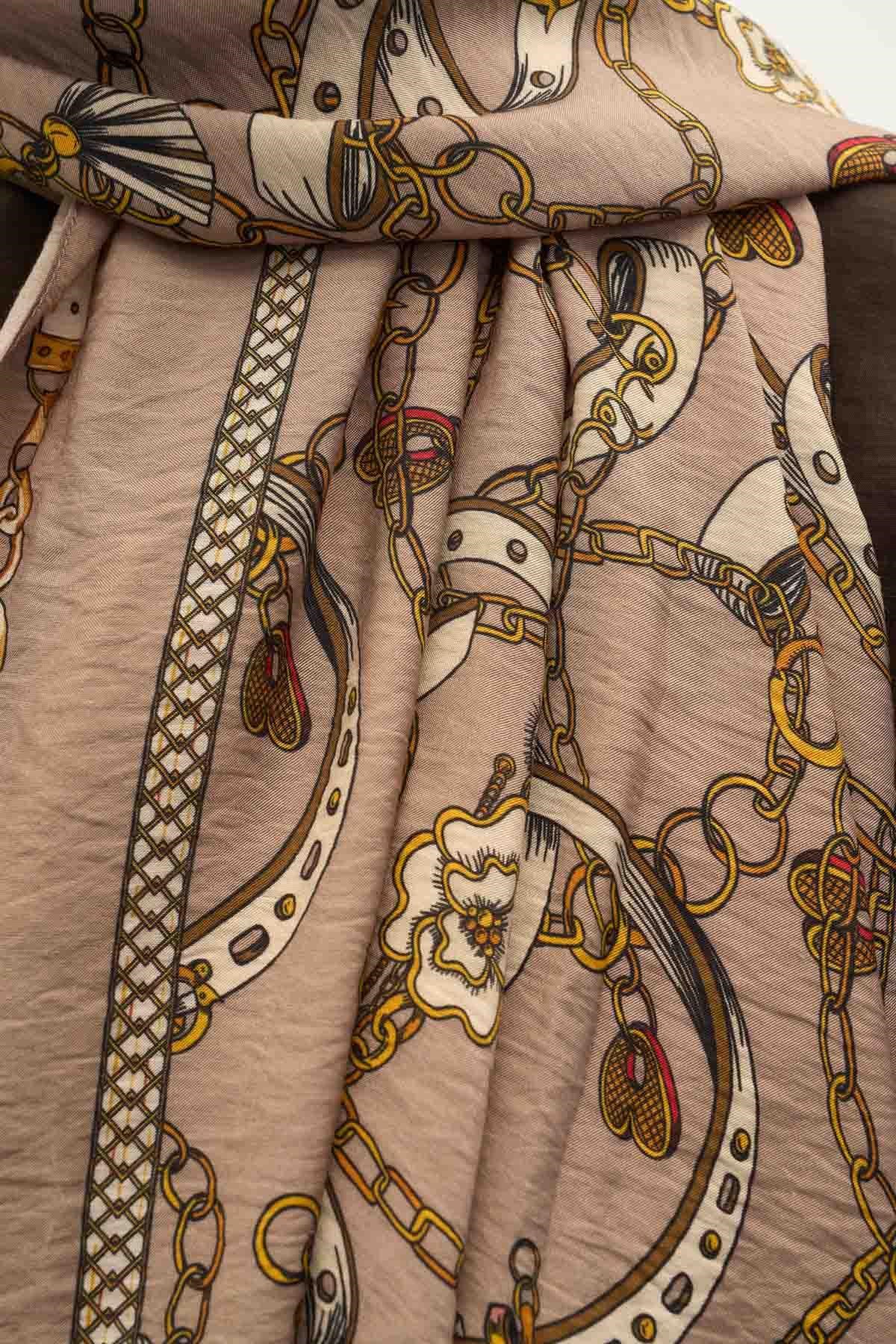 Urban Hours Liora Sütlü Kahve Mayda Şal 190x70