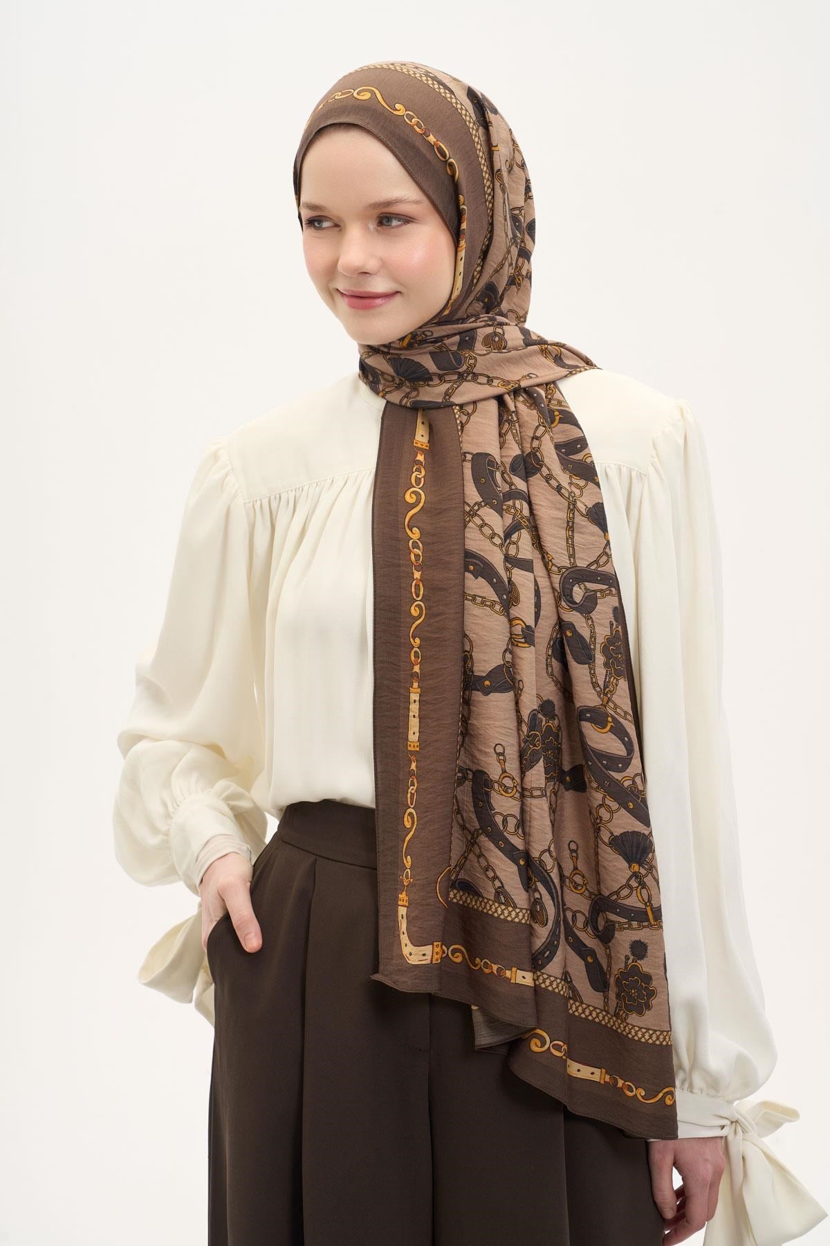 Urban Hours Liora Acı Kahve Mayda Şal 190x70