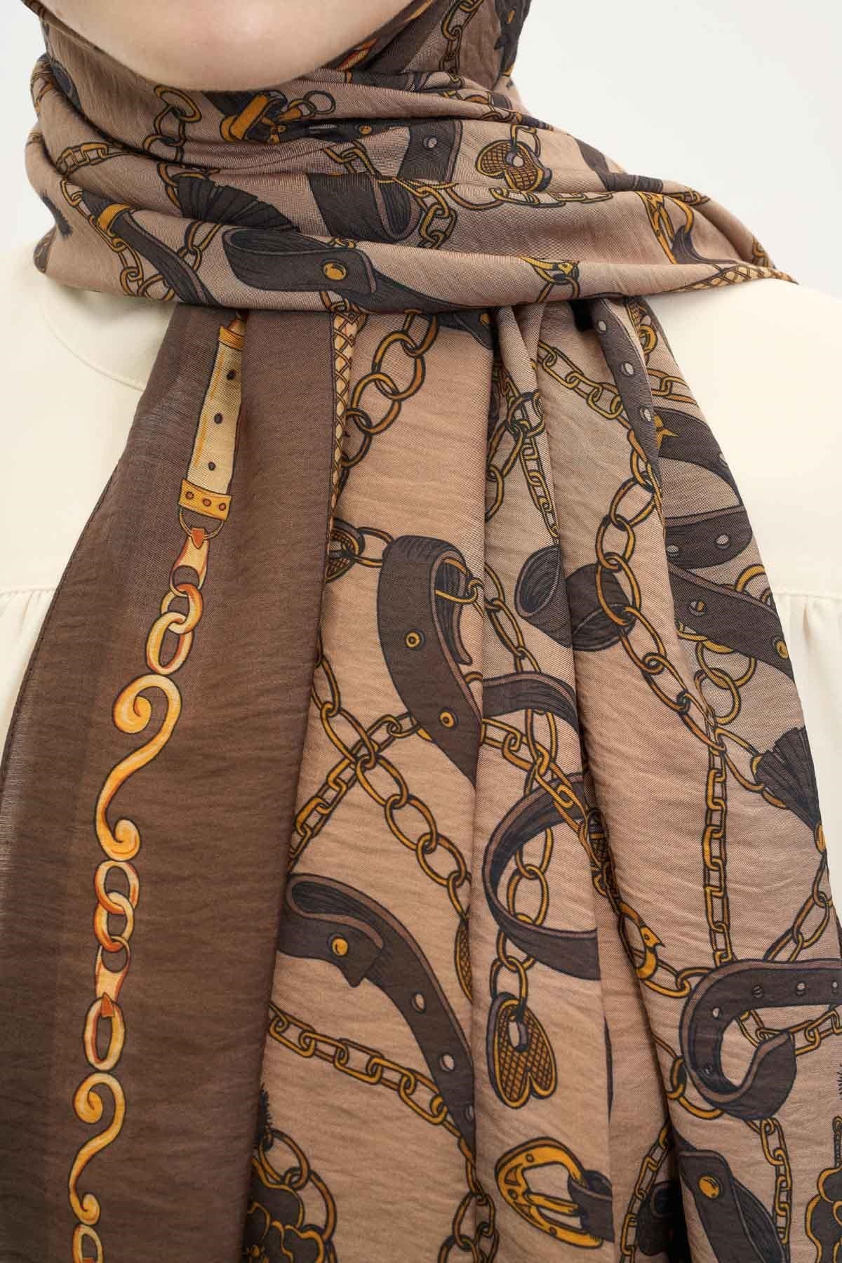 Urban Hours Liora Acı Kahve Mayda Şal 190x70