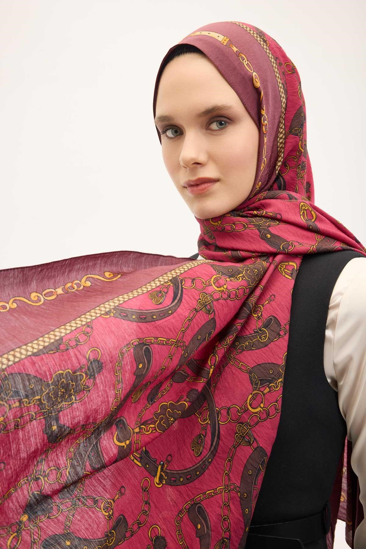 Urban Hours Liora Vişne Mayda Şal 190x70