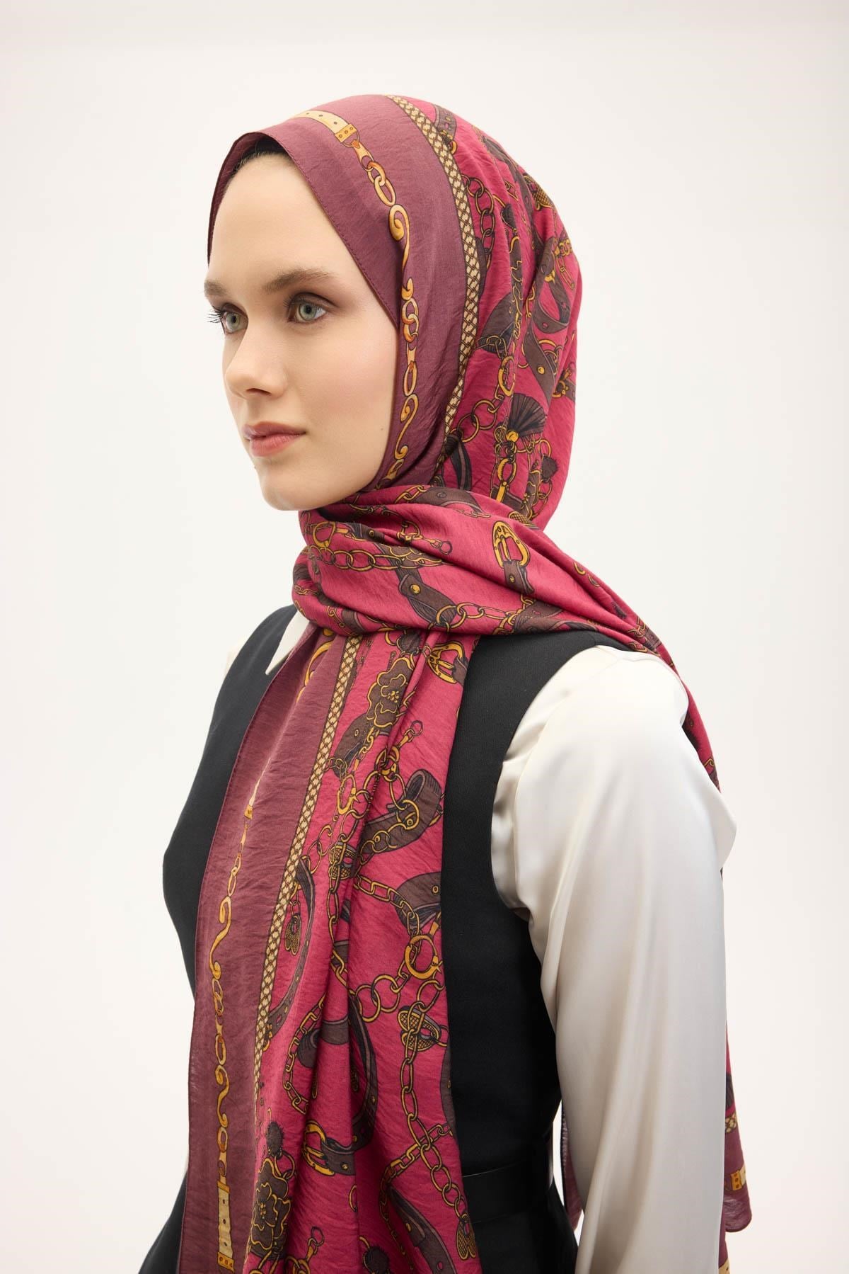 Urban Hours Liora Vişne Mayda Şal 190x70