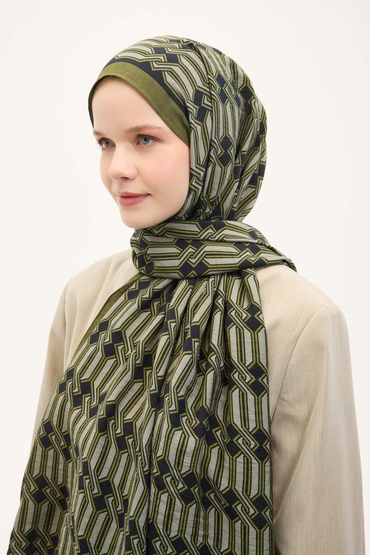 Urban Hours Lumera Avokado Yeşili Mayda Şal 190x70