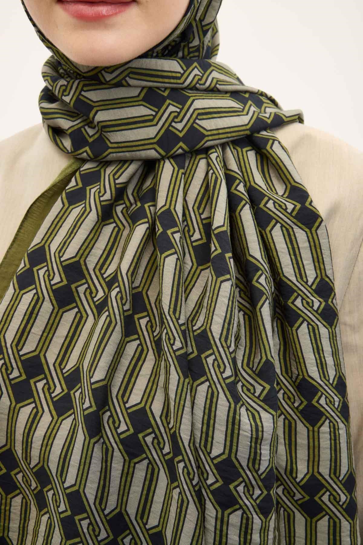 Urban Hours Lumera Avokado Yeşili Mayda Şal 190x70