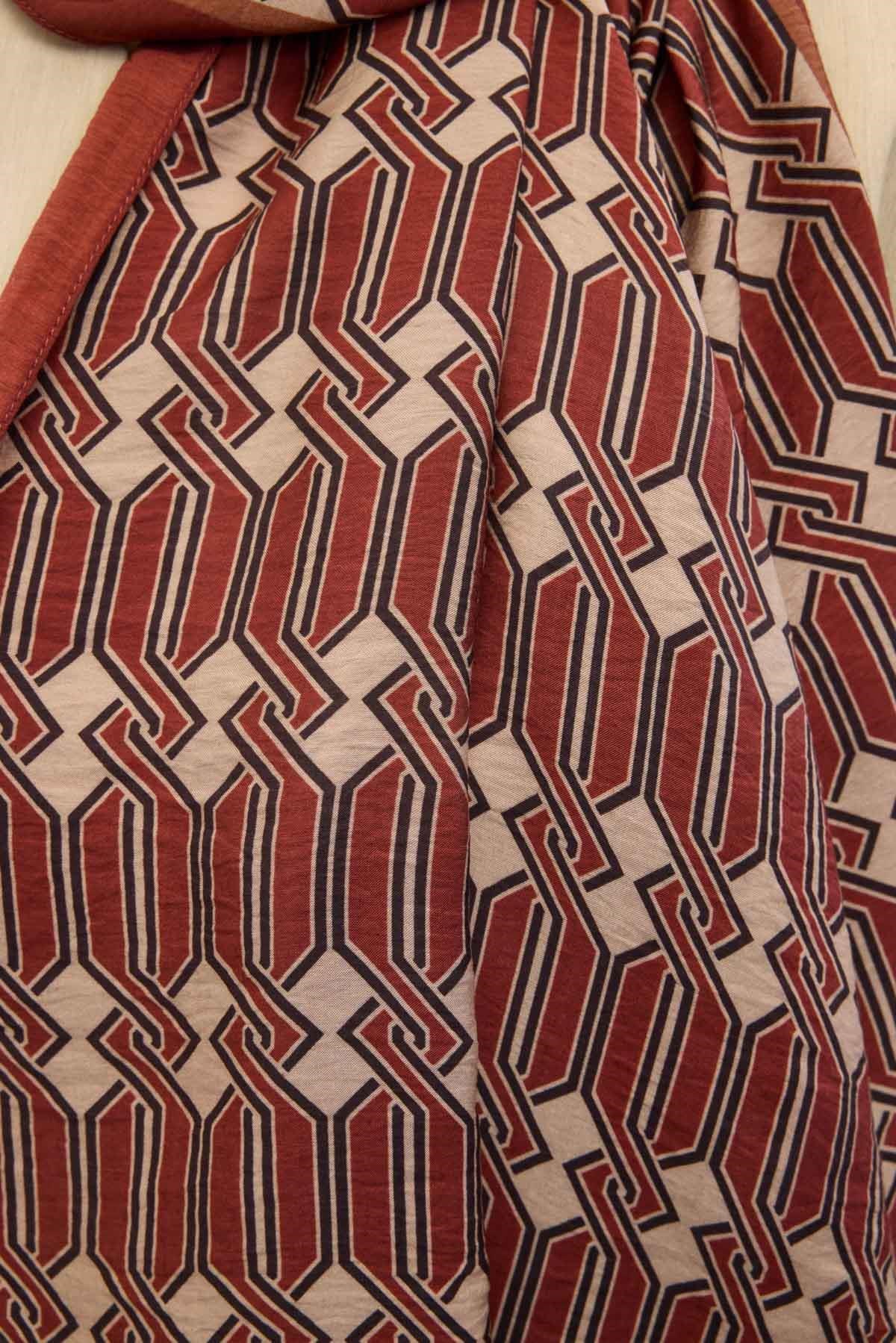 Urban Hours Lumera Kiremit Kırmızı Mayda Şal 190x70