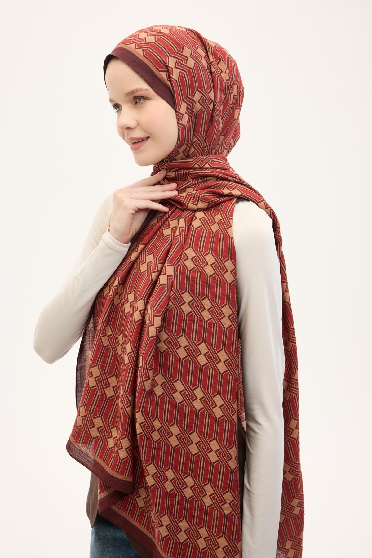 Urban Hours Lumera Mürdüm Mayda Şal 190x70