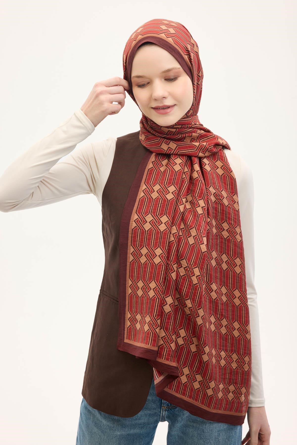 Urban Hours Lumera Mürdüm Mayda Şal 190x70