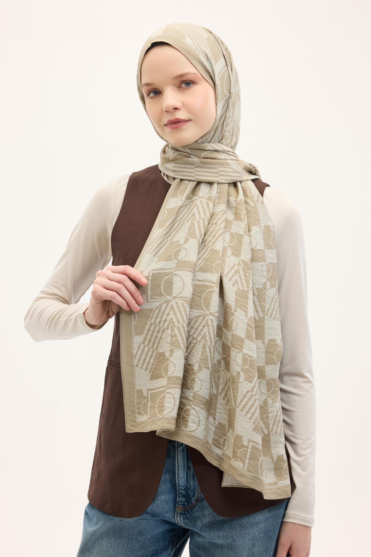 Urban Hours Elvora Bej Mayda Şal 190x70