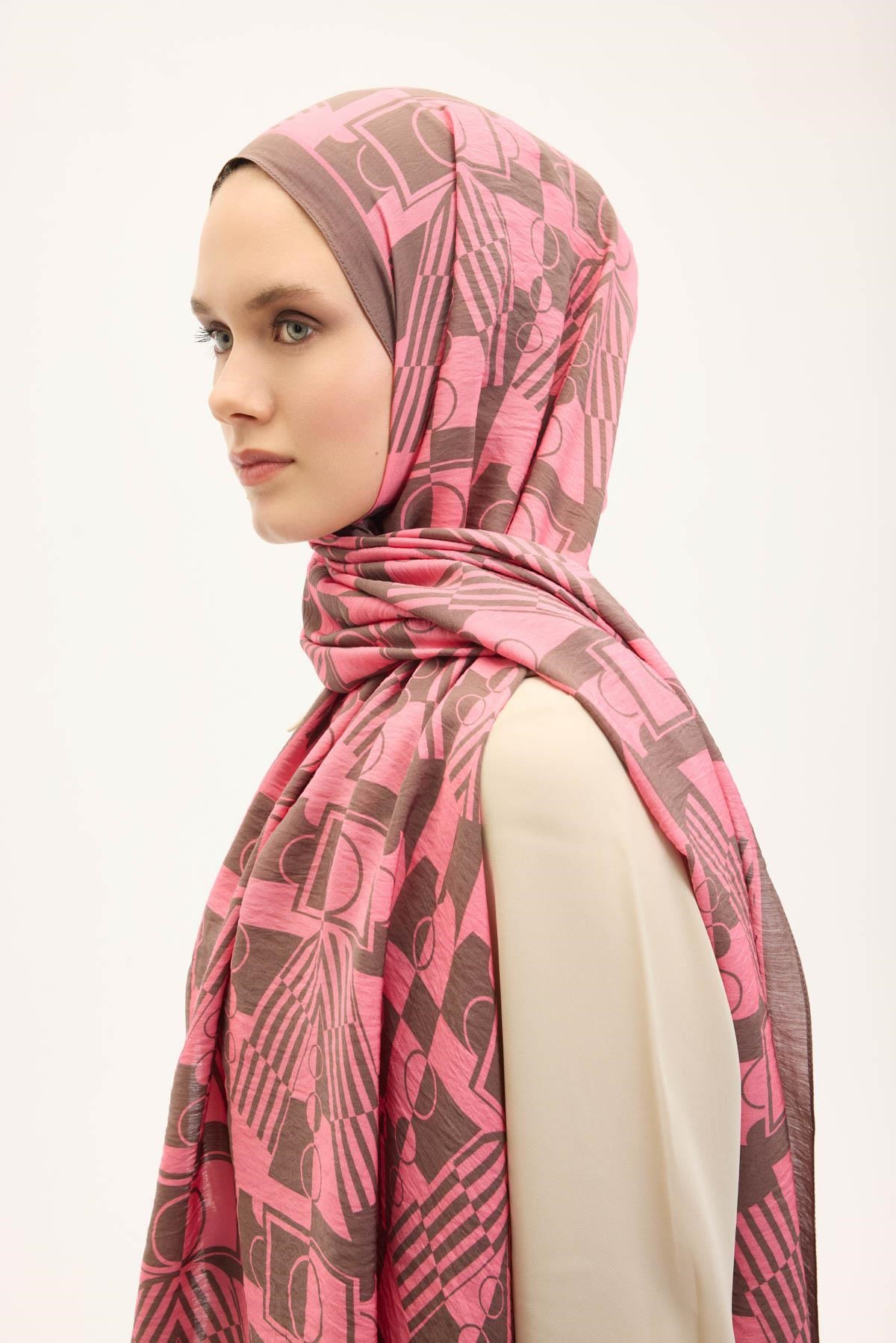 Urban Hours Elvora Pembe Mayda Şal 190x70