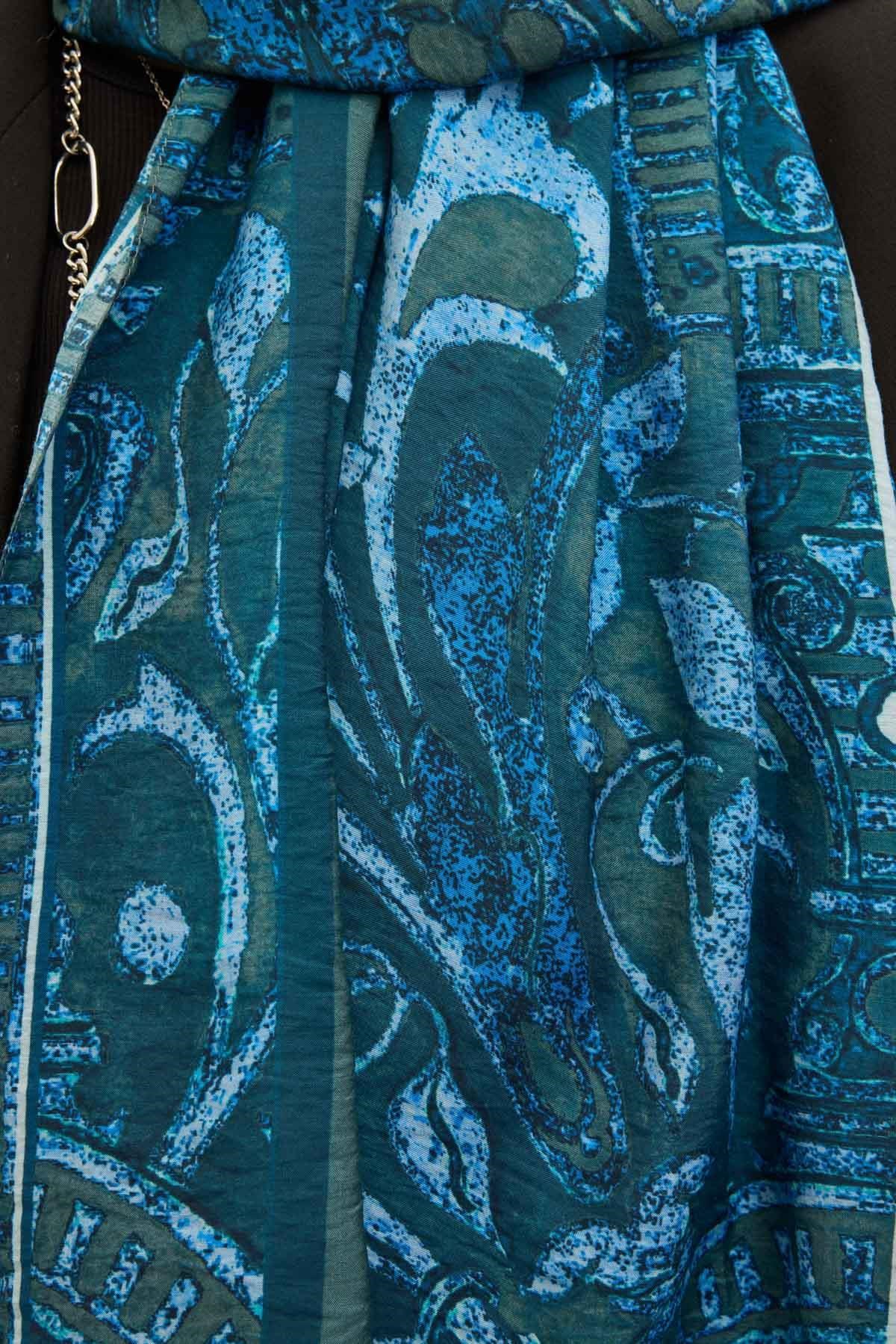 Urban Hours Antik Petrol Yeşili Mayda Şal 190x70