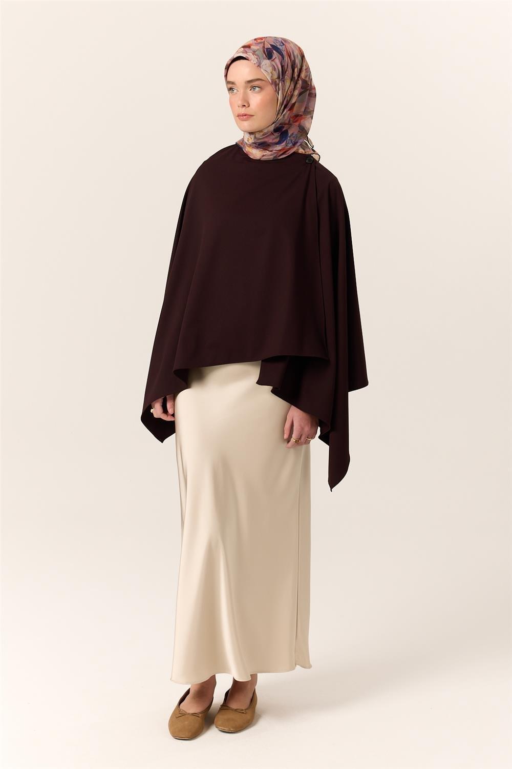 İnce Pamuk Soft Eşarp Turuncu-Pembe Desenli Kaymaz Dokulu Tok Duruşlu 90x90