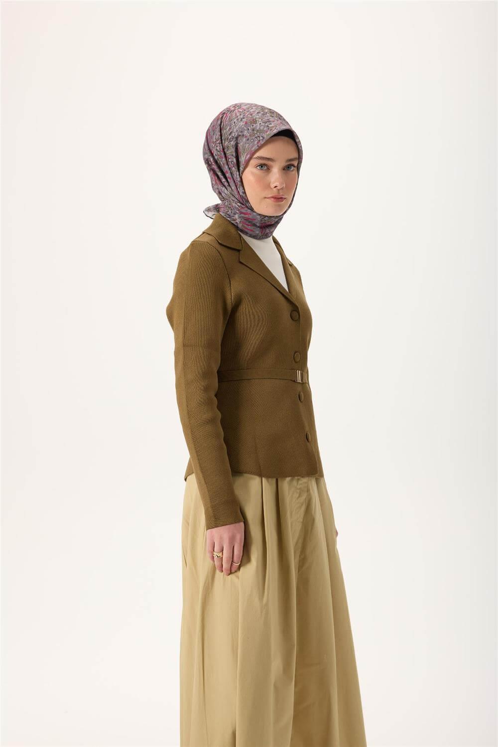 İnce Pamuk Soft Eşarp Soluk Mor-Fuşya Desenli Tok Duruşlu Kaymaz 90x90