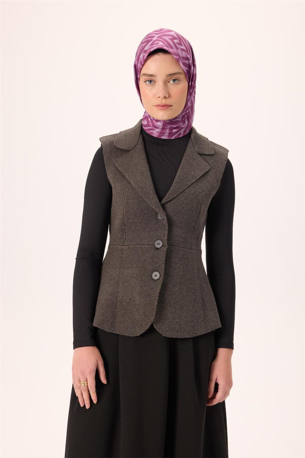 İnce Pamuk Soft Eşarp Lila Eflatun Leylak Desenli Nefes Alan 90x90