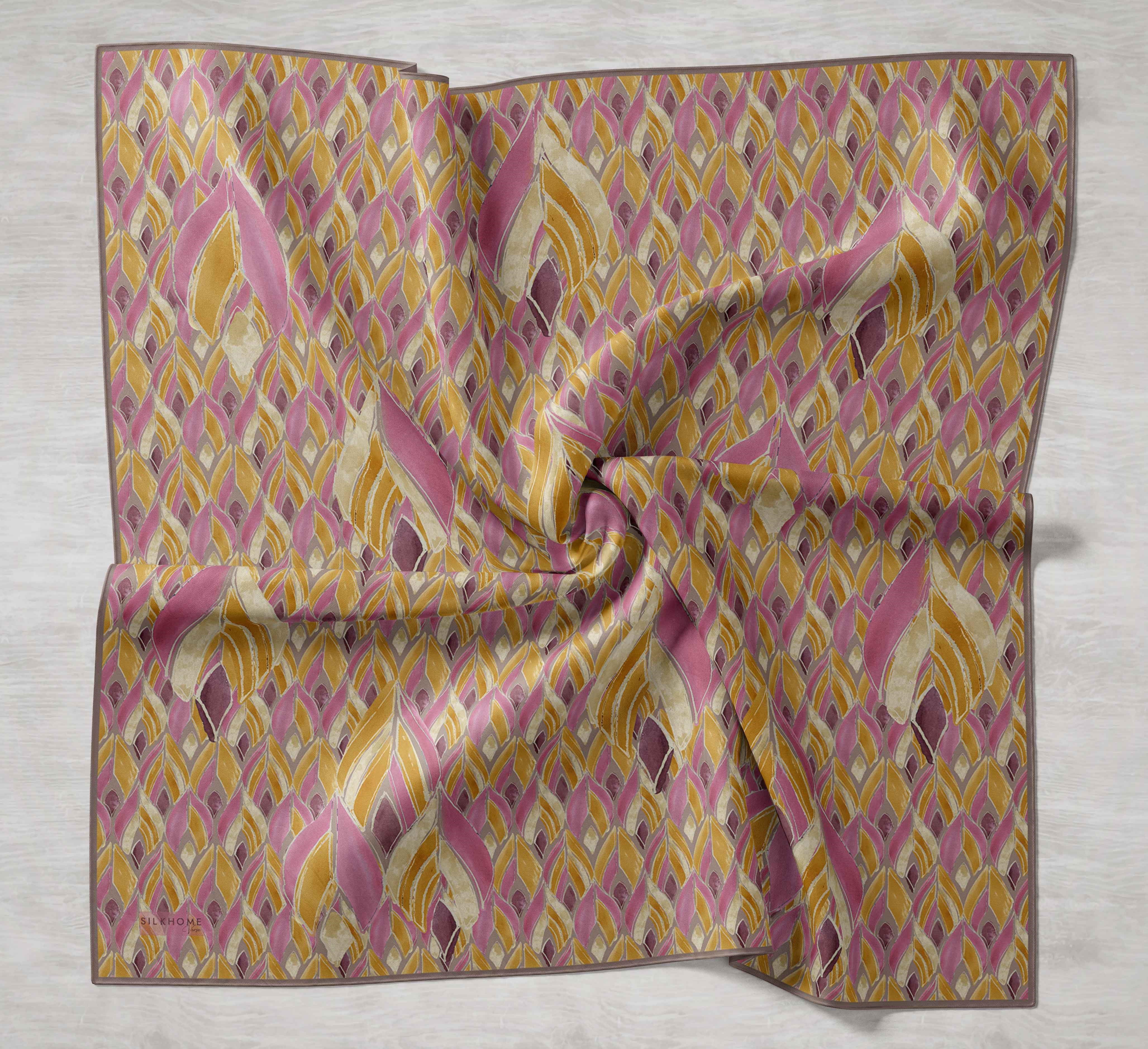 Twill İpek Eşarp Serenit Hardal 90x90