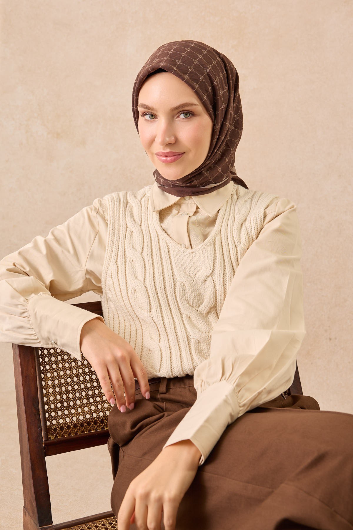Silkhome Olinda Eşarp Kahverengi