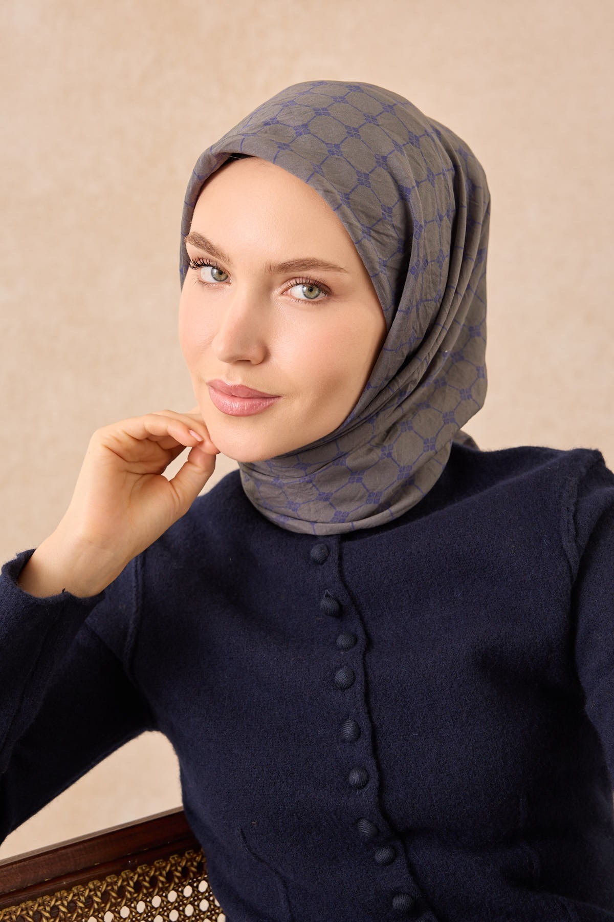 Silkhome Olinda Eşarp Yeşil Gri
