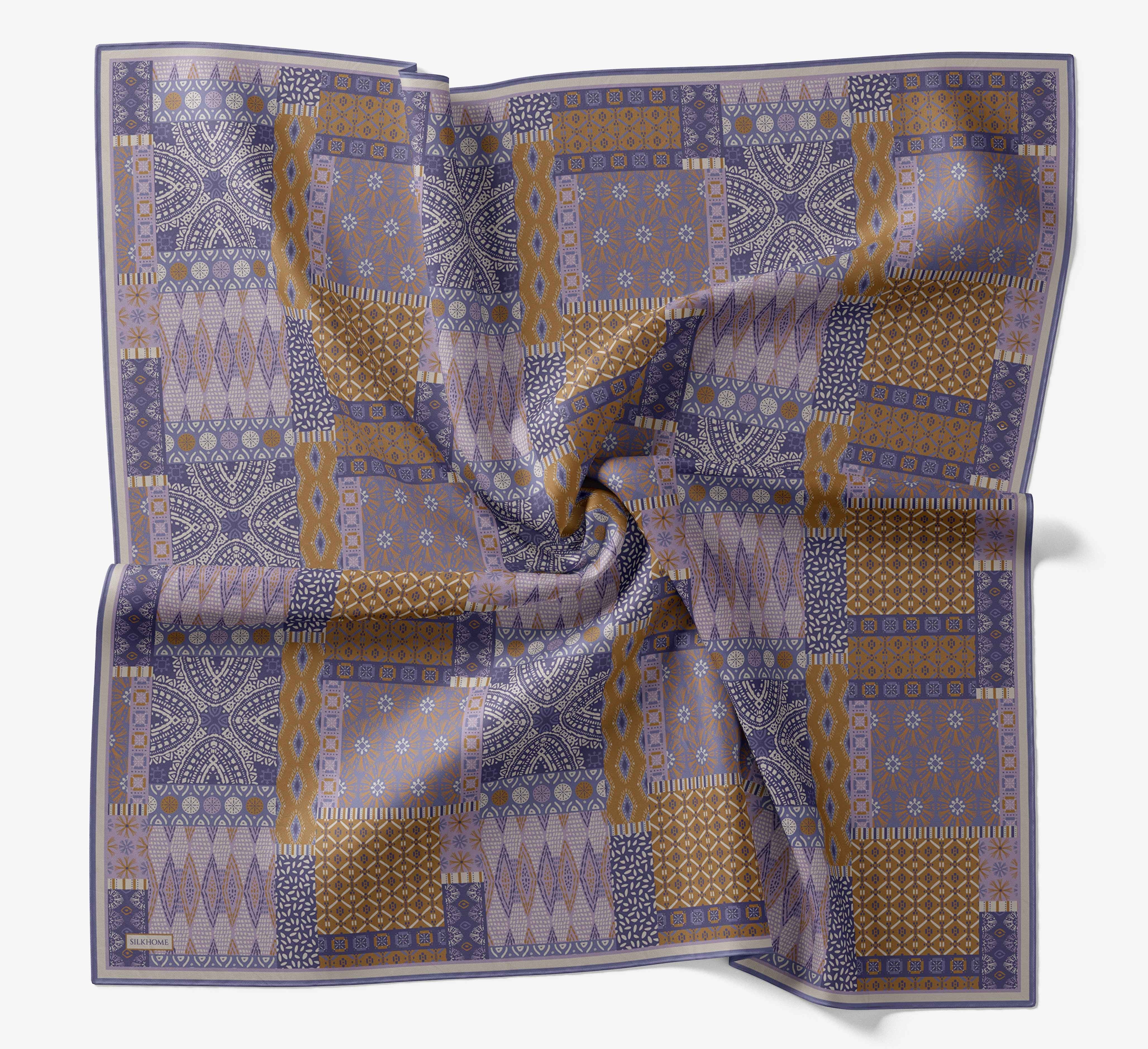 Soft Eşarp Authentic Mavi Lila