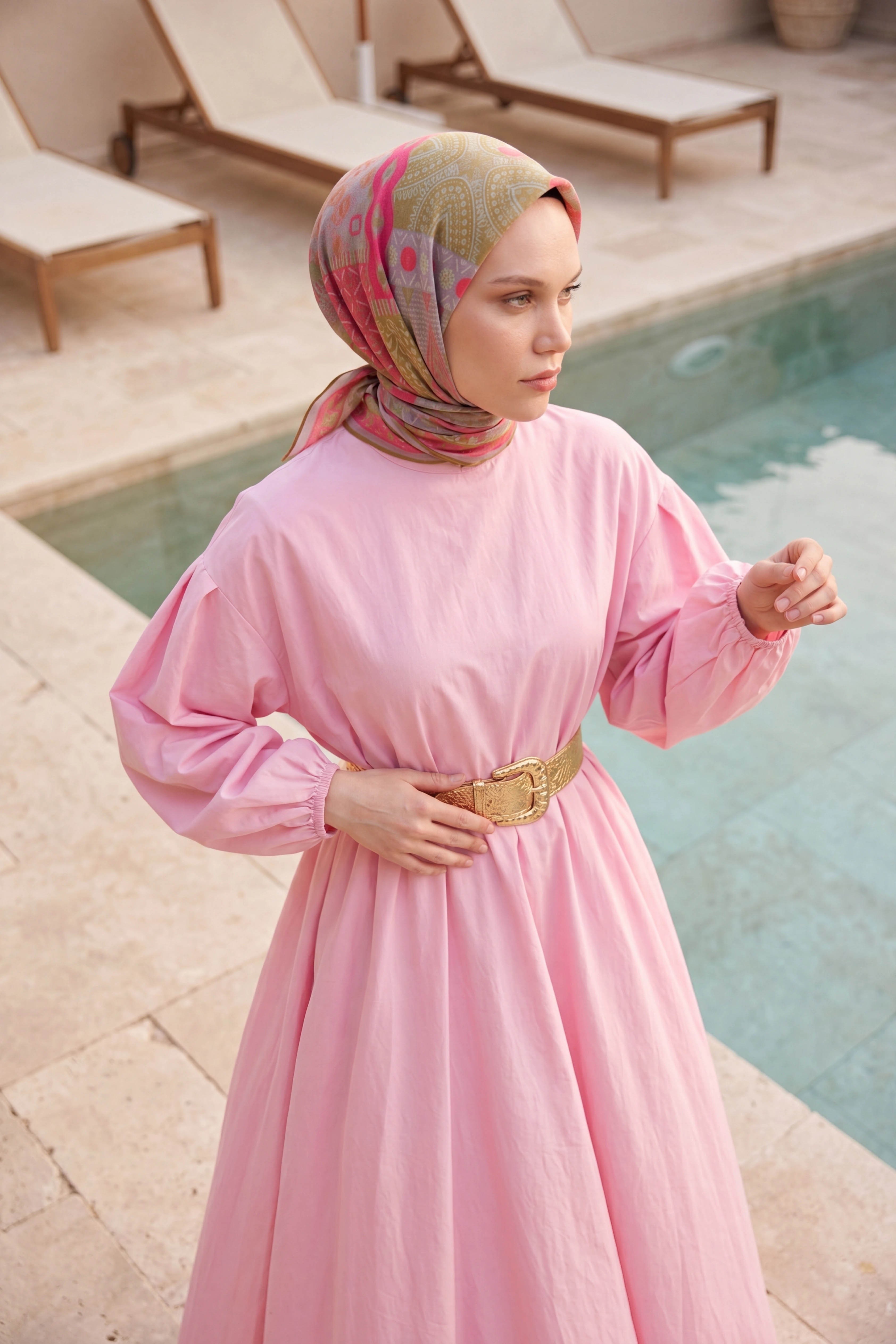 Soft Eşarp Authentic Şeker Pembesi
