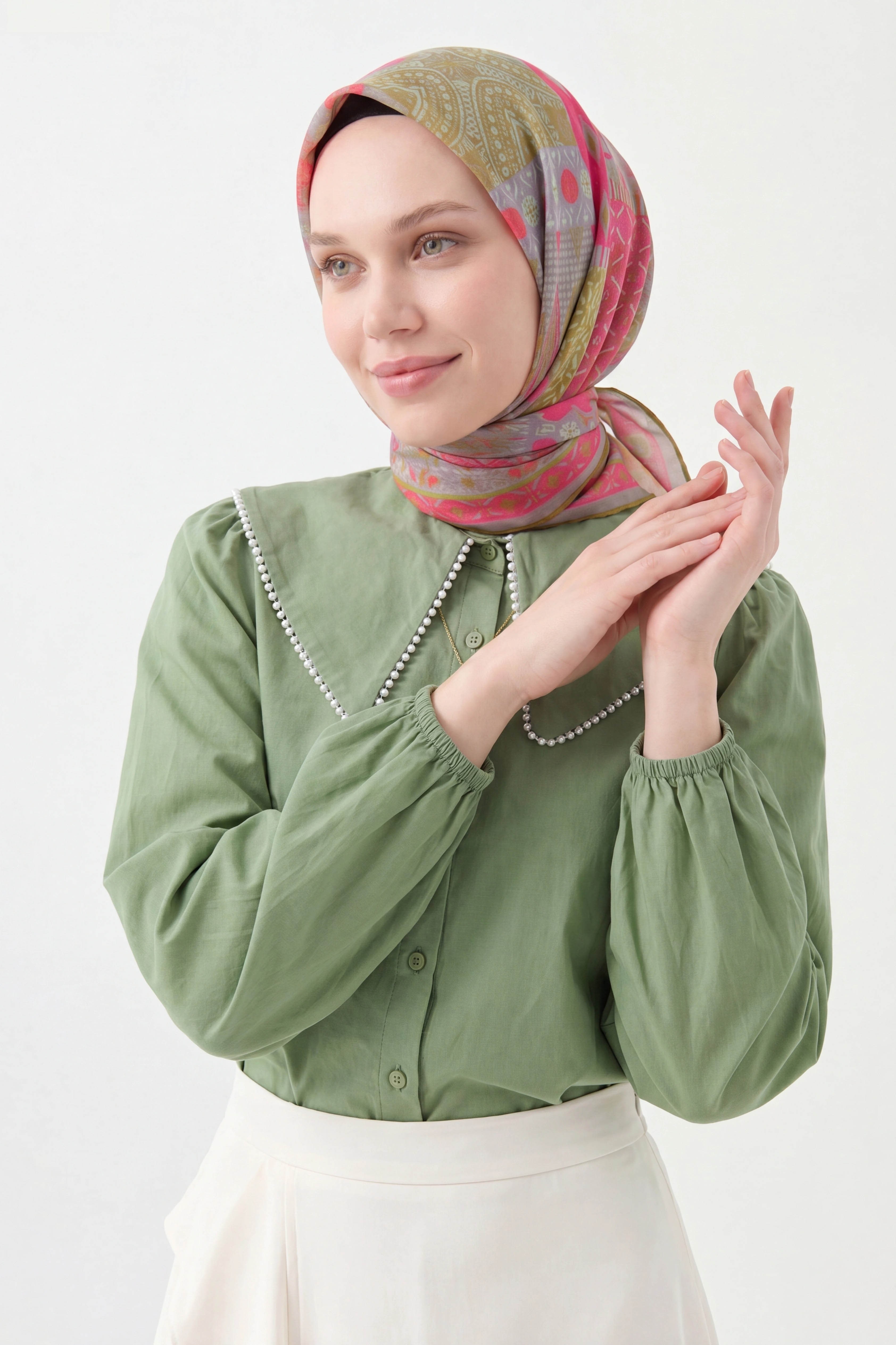 Soft Eşarp Authentic Şeker Pembesi