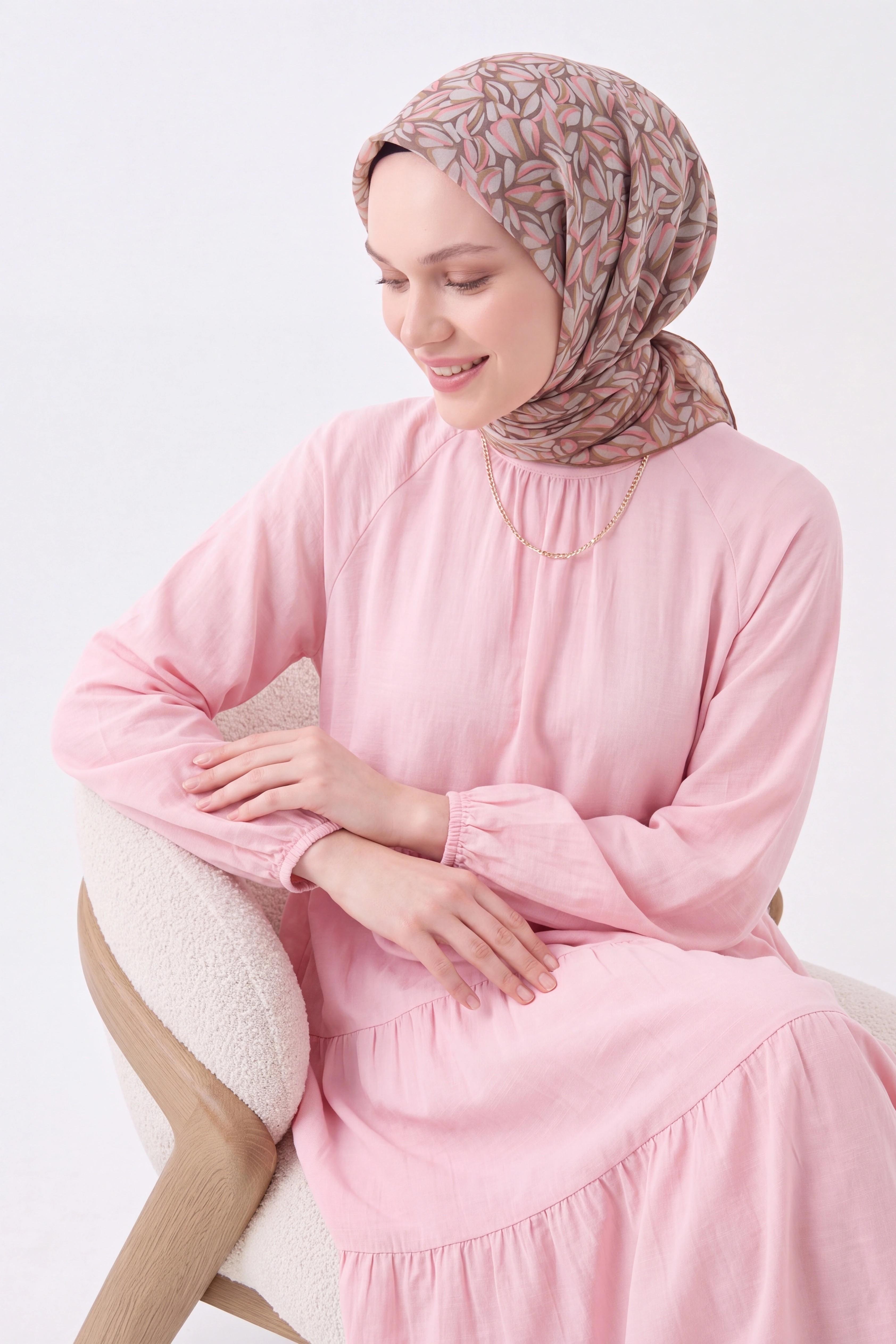 Soft Eşarp Çakıl Taşı Gül Kurusu