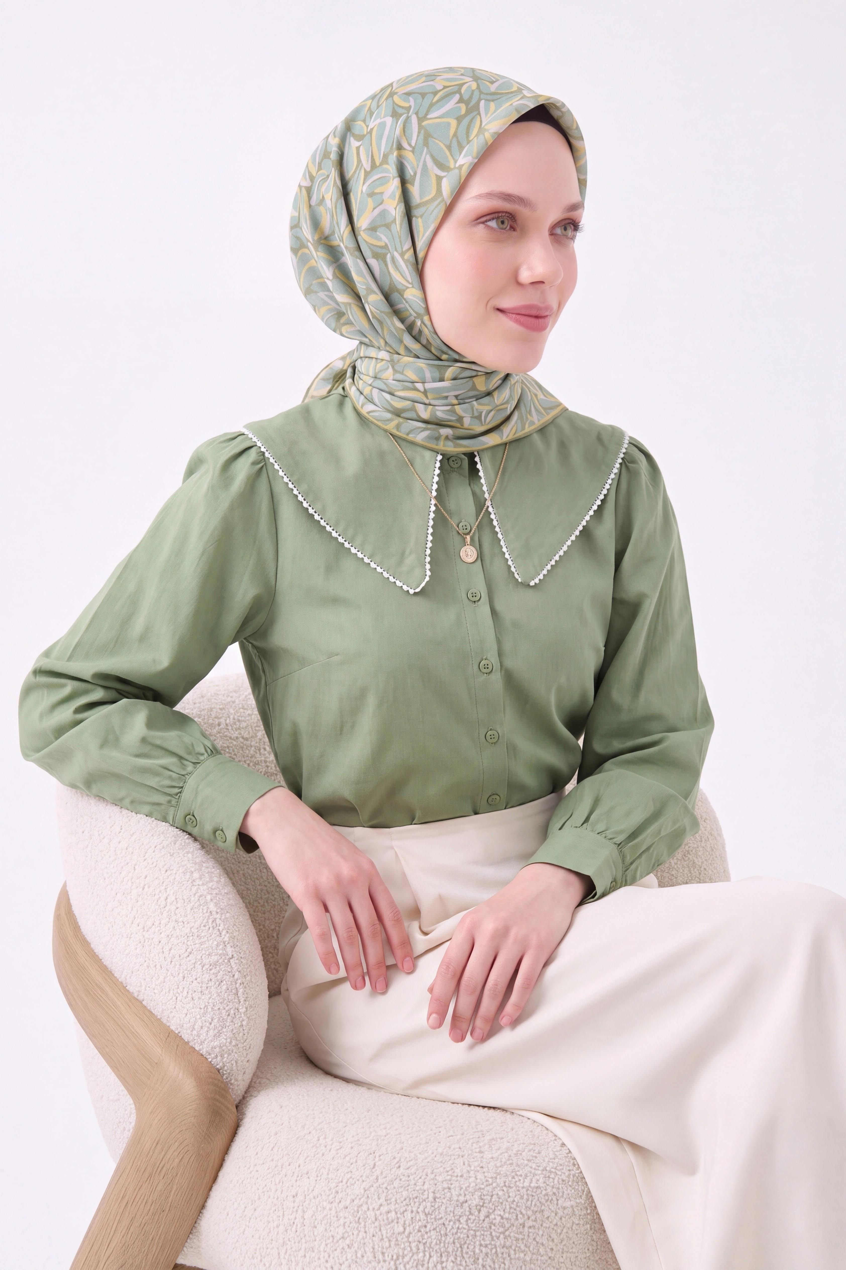 Soft Eşarp Çakıl Taşı Mint Yeşili