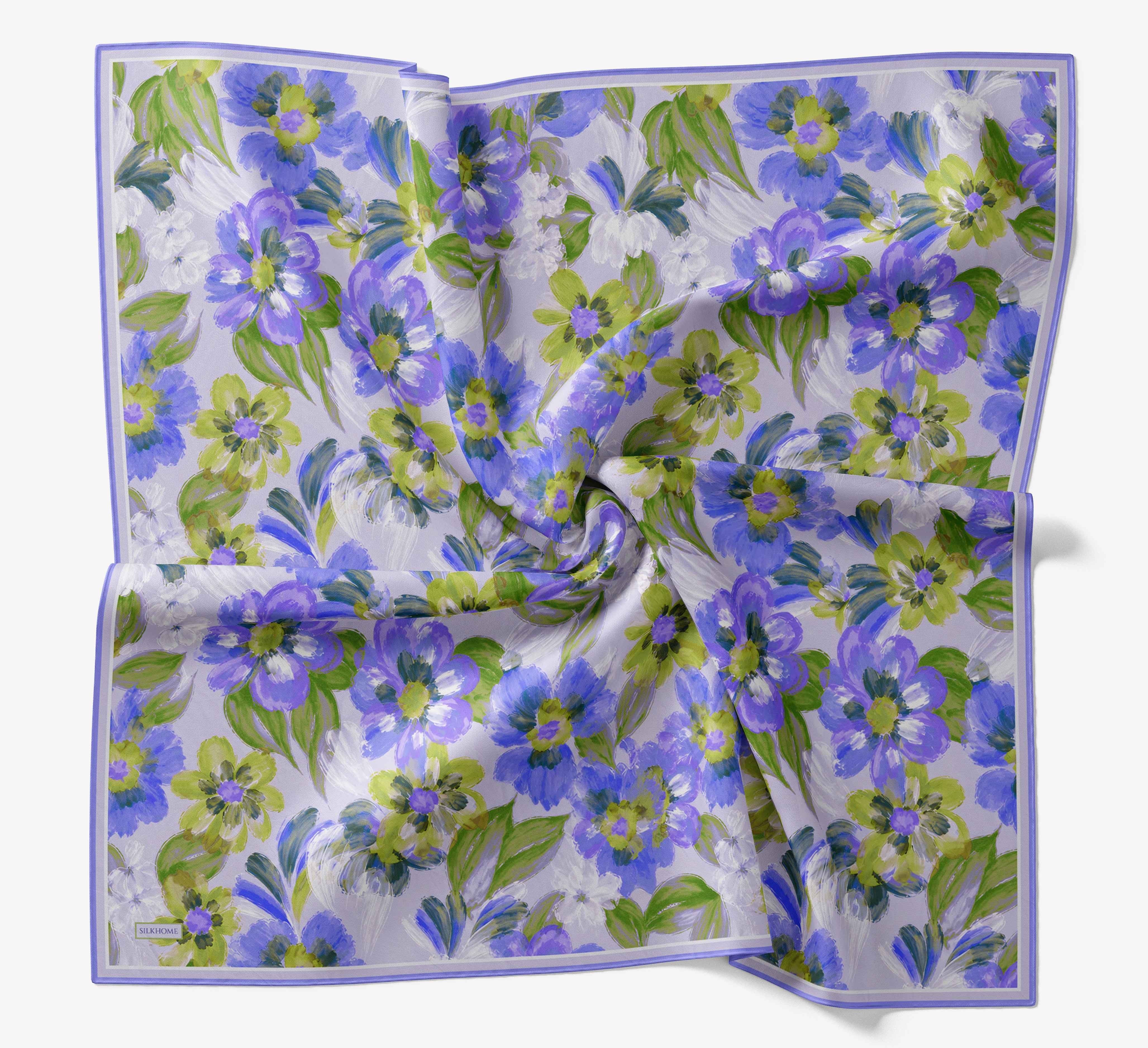 Soft Eşarp Fleur Mavi