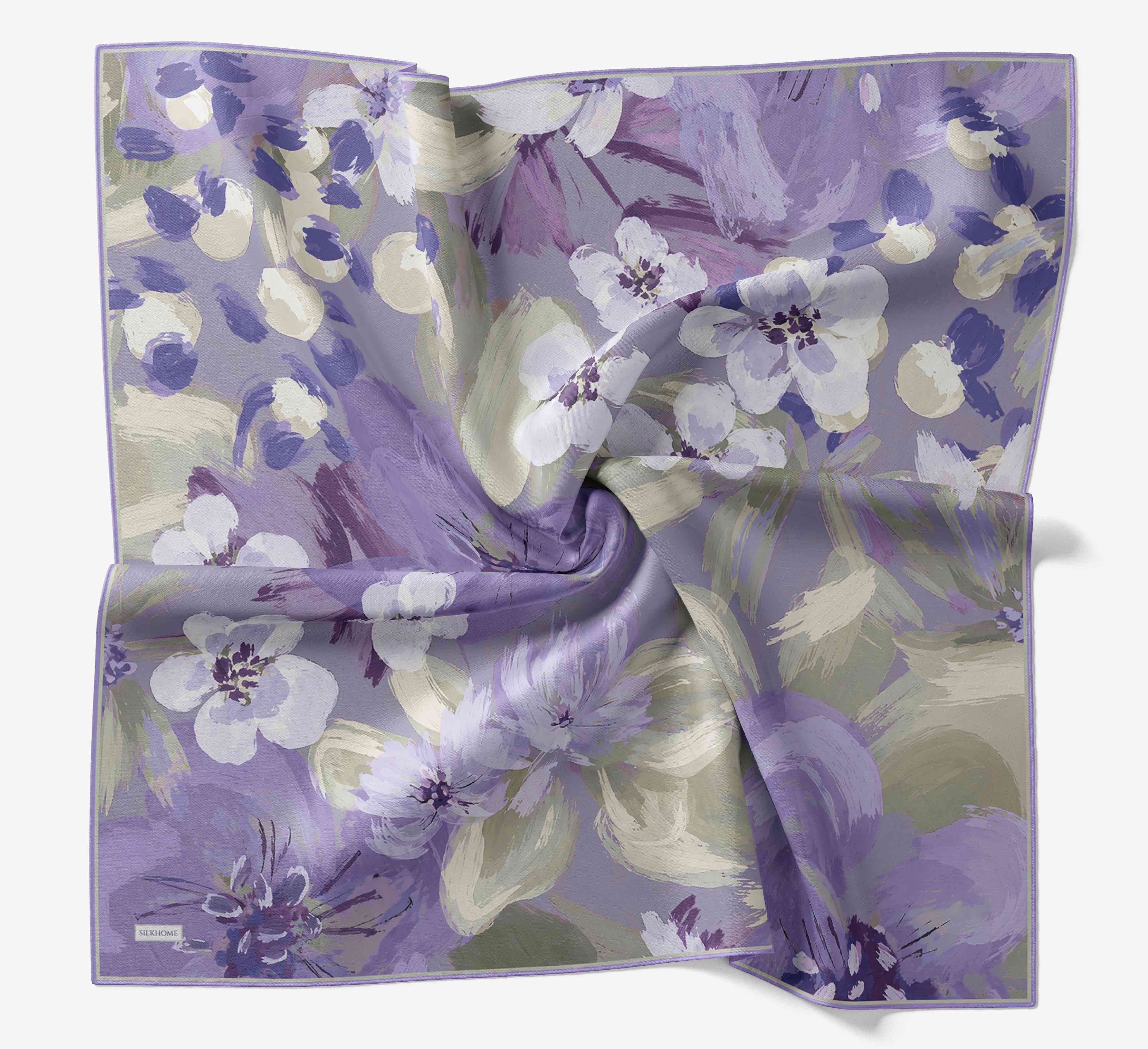 Soft Eşarp Flower Eflatun