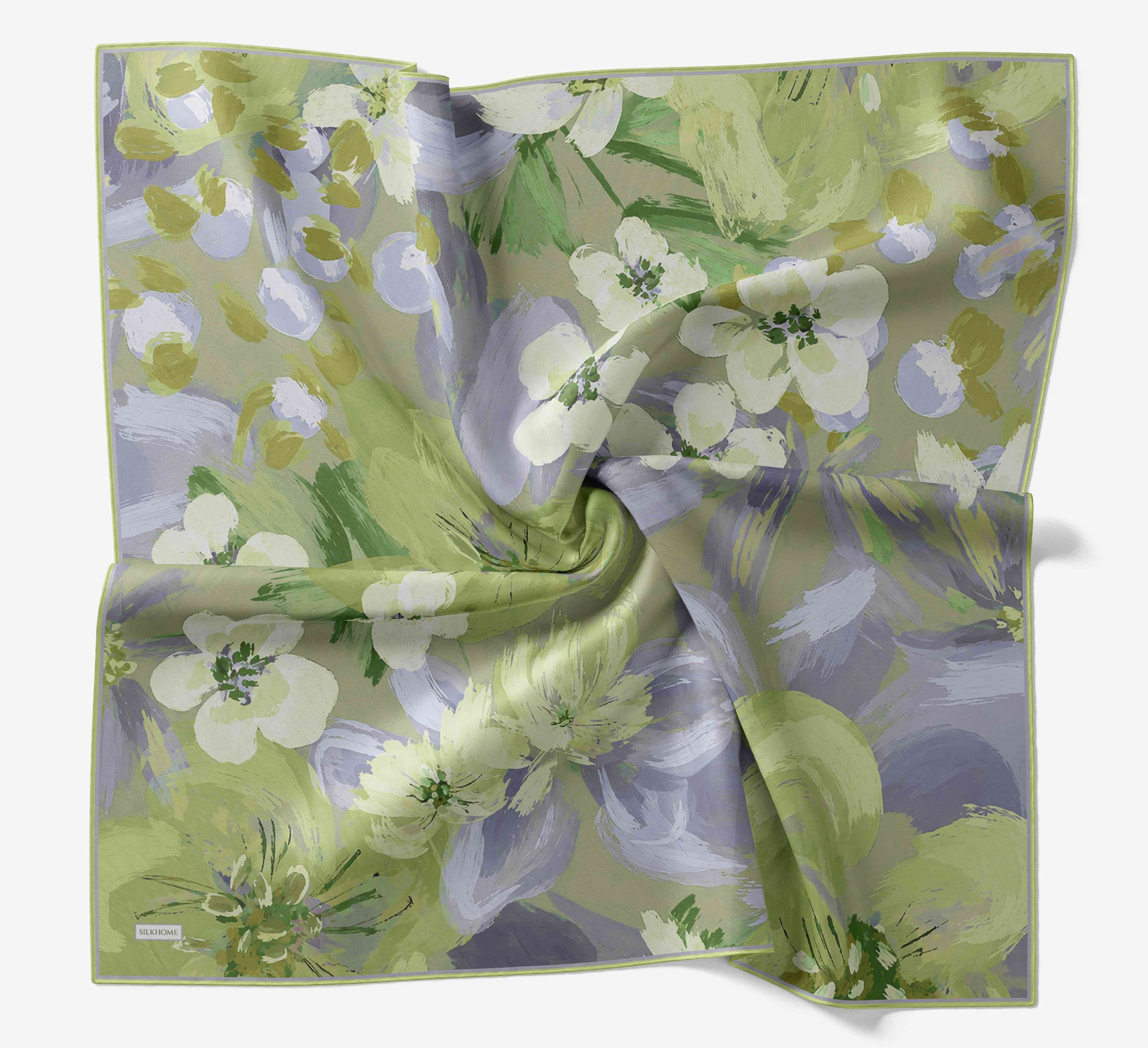 Soft Eşarp Flower Fıstık Yeşili