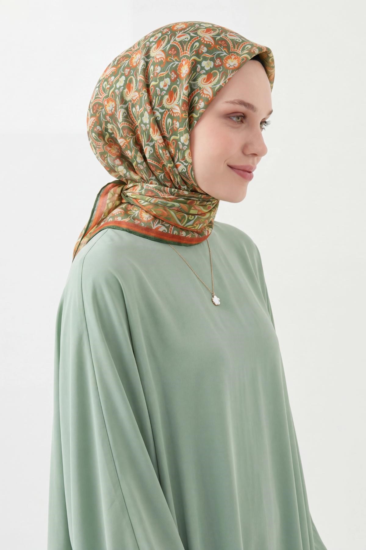 Soft Eşarp Garden Haki 90x90