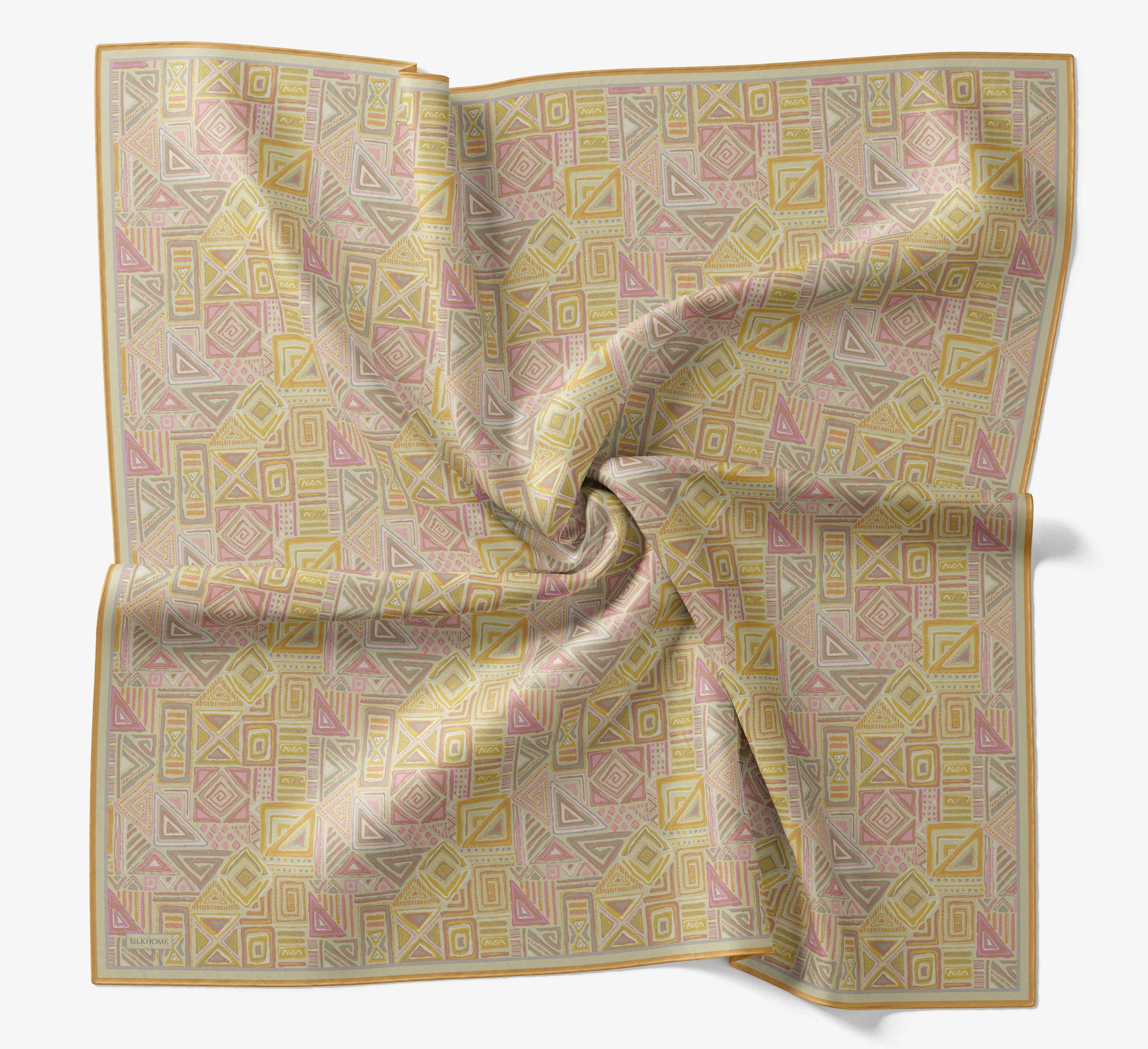 Soft Eşarp Geometrik Sarı