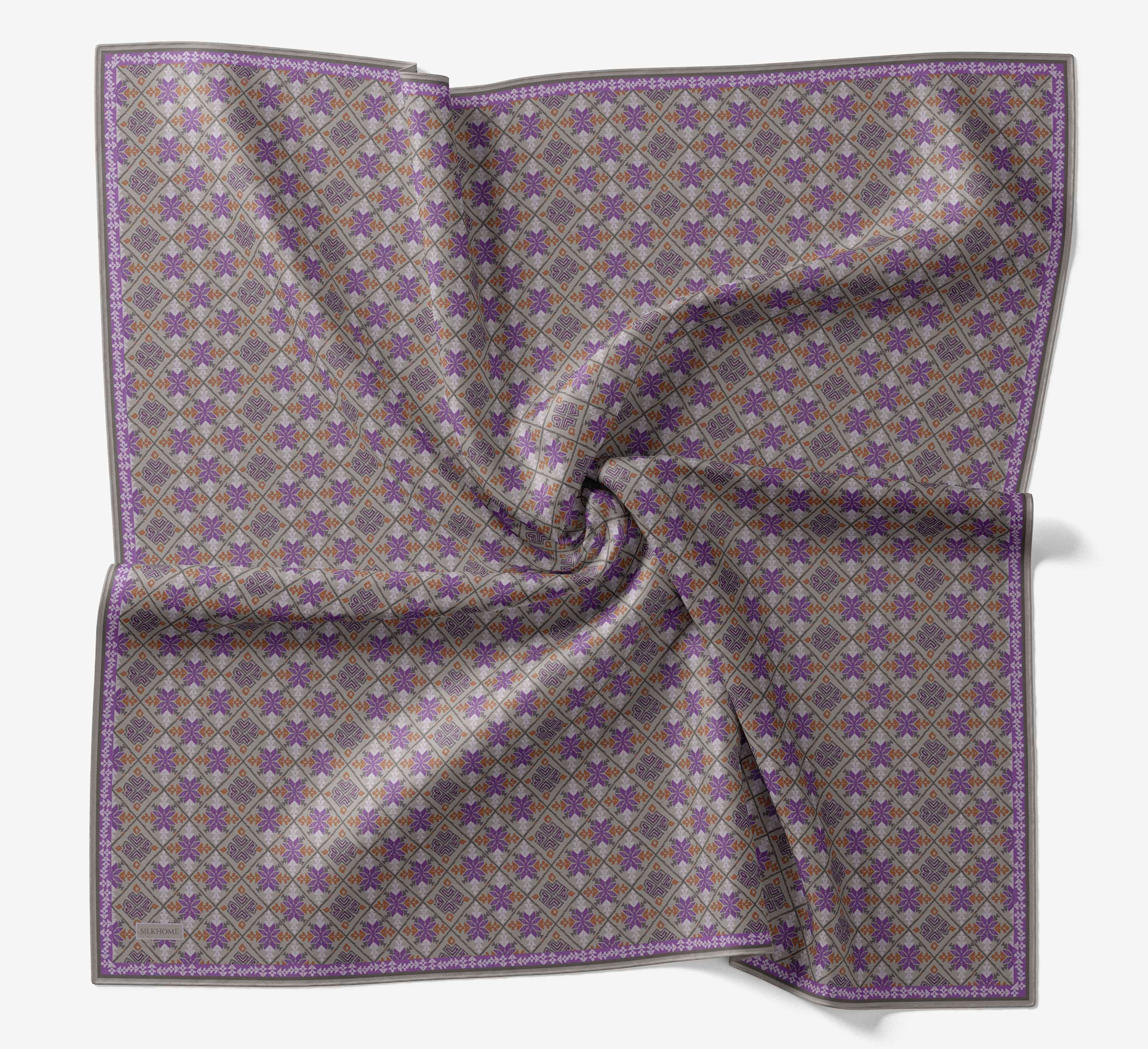 Soft Eşarp Minimal Motif Mor