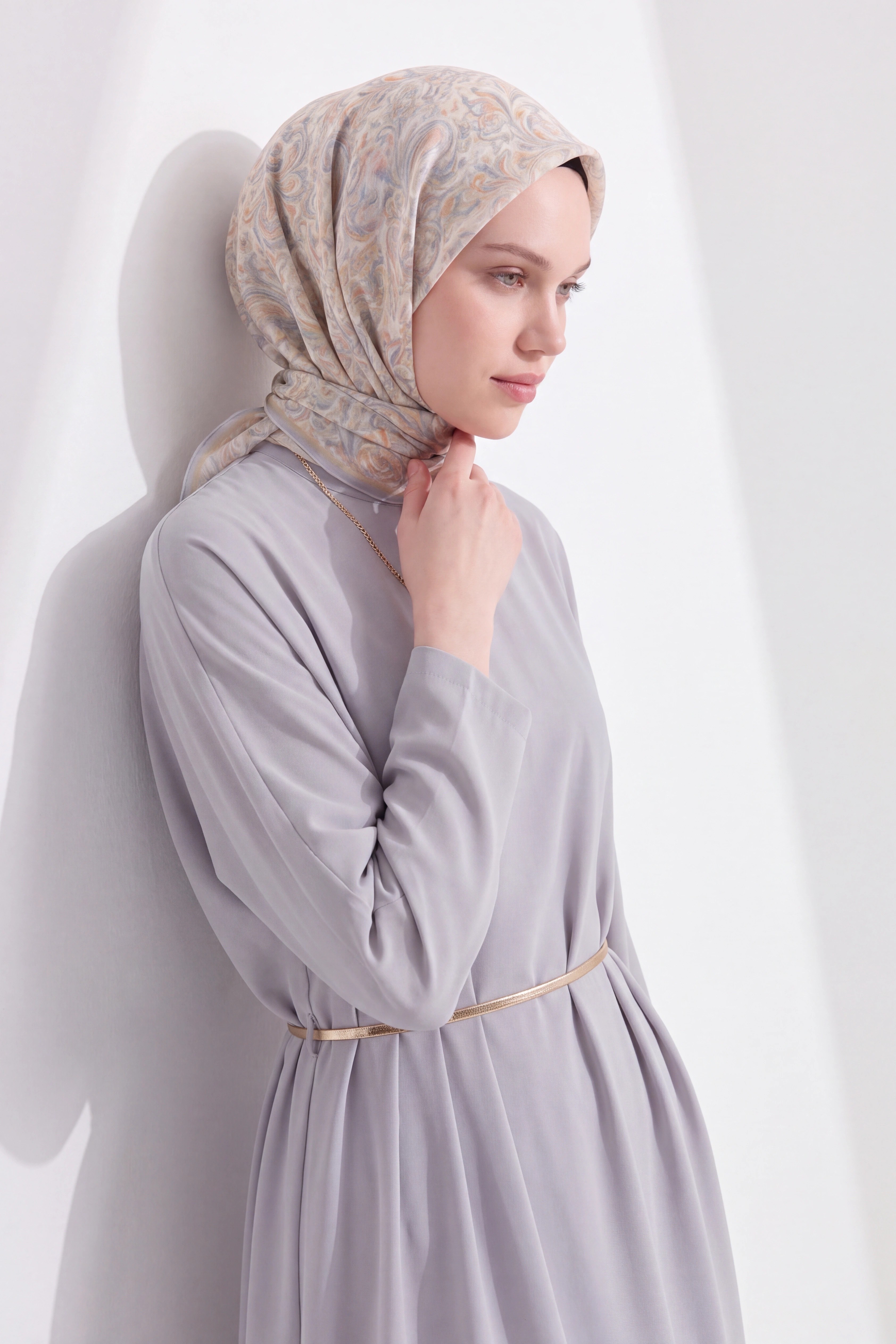 Soft Eşarp Paisley Krem